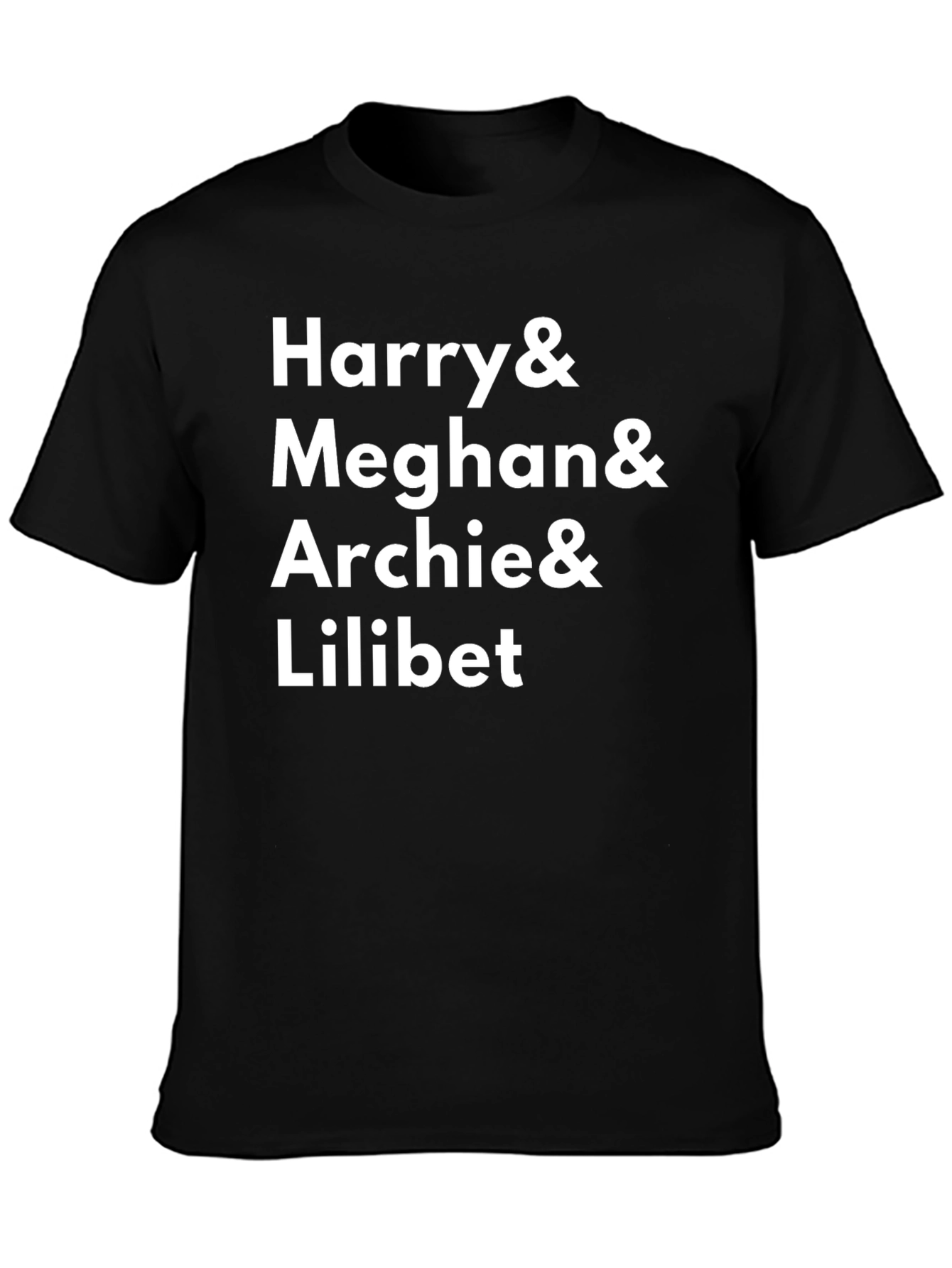Harry Meghan Archie and Lilibet Black T-Shirt