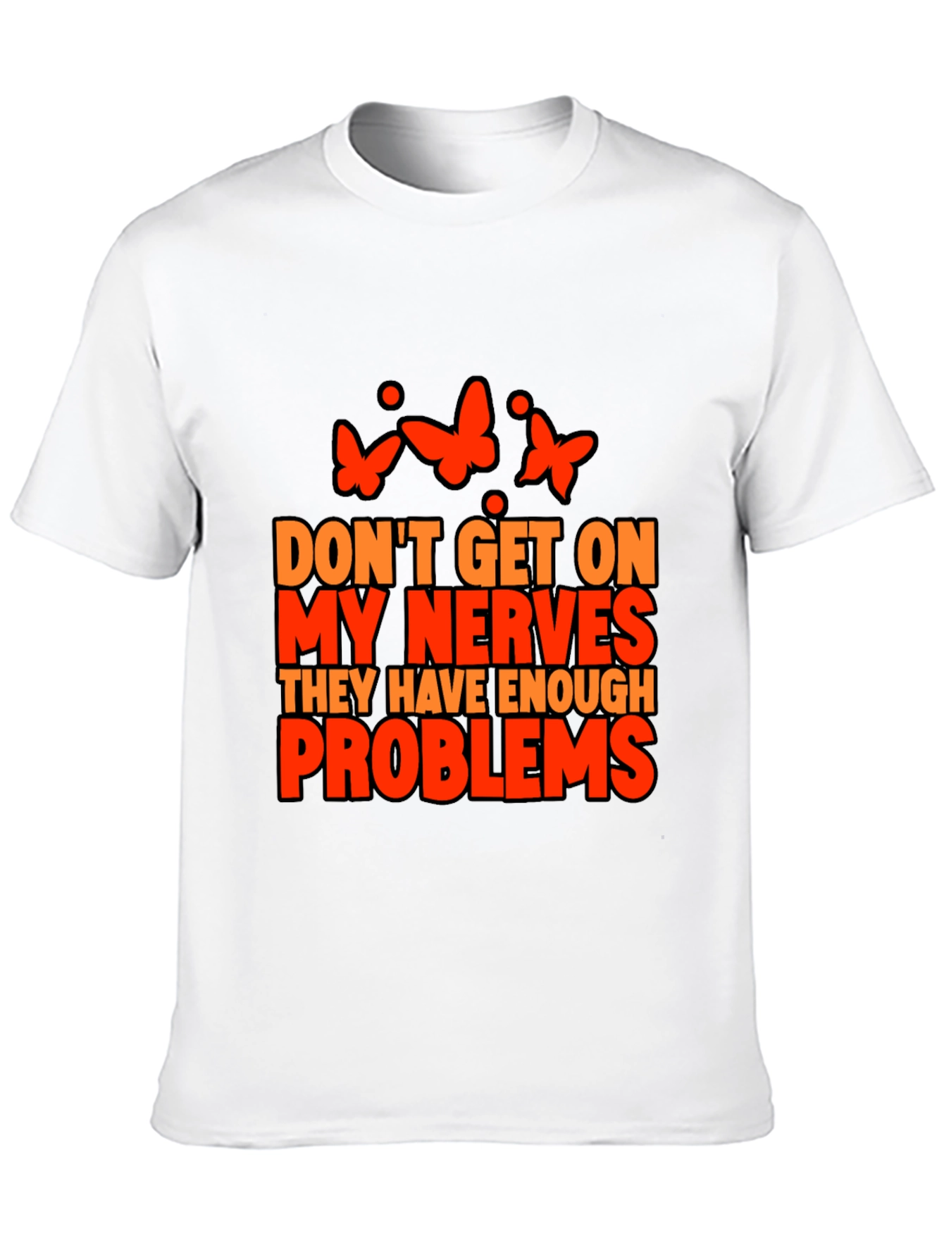 Nerves Problems Butterfly Graphic Tee