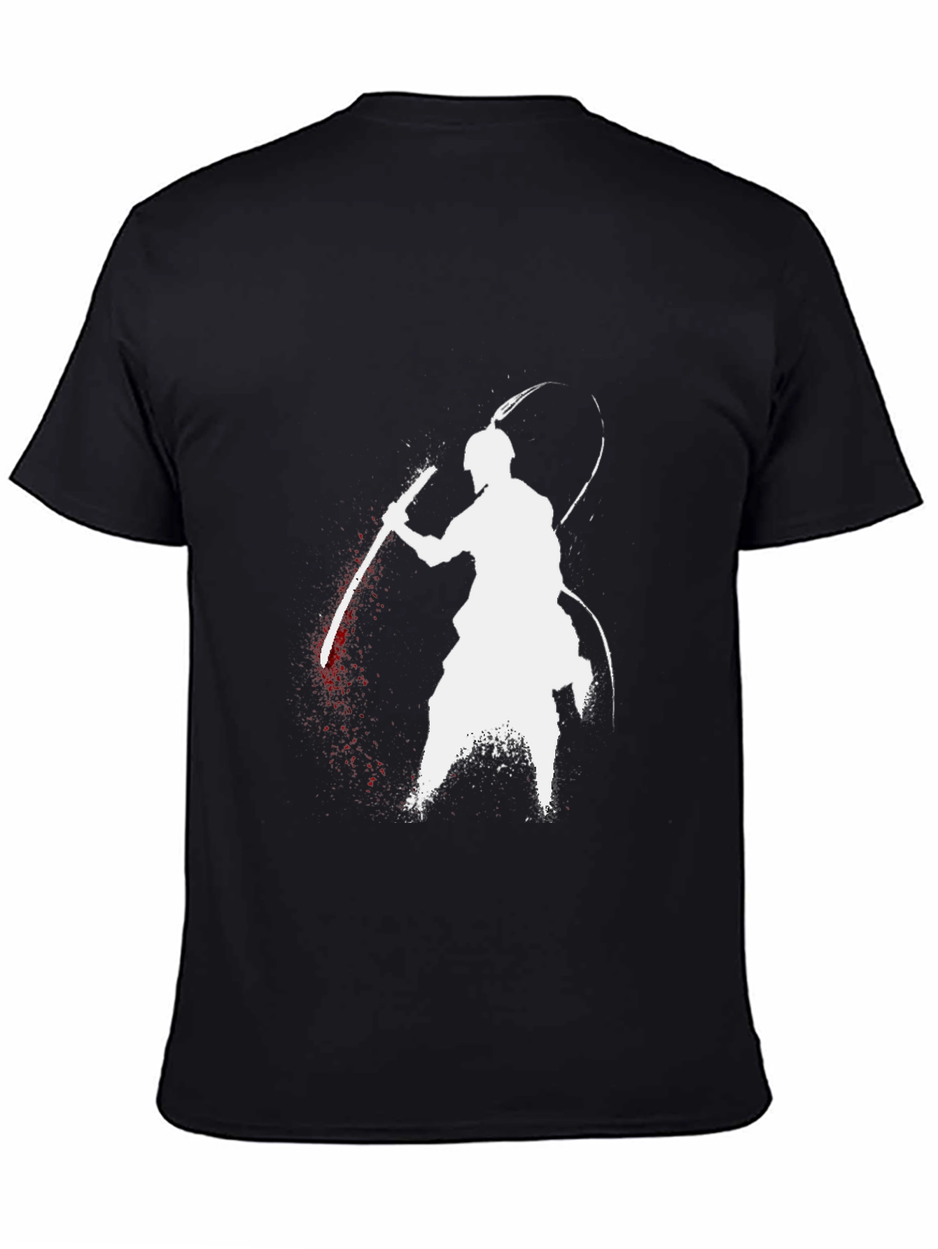 Samurai Warrior Graphic Tee - Black Cotton T-Shirt