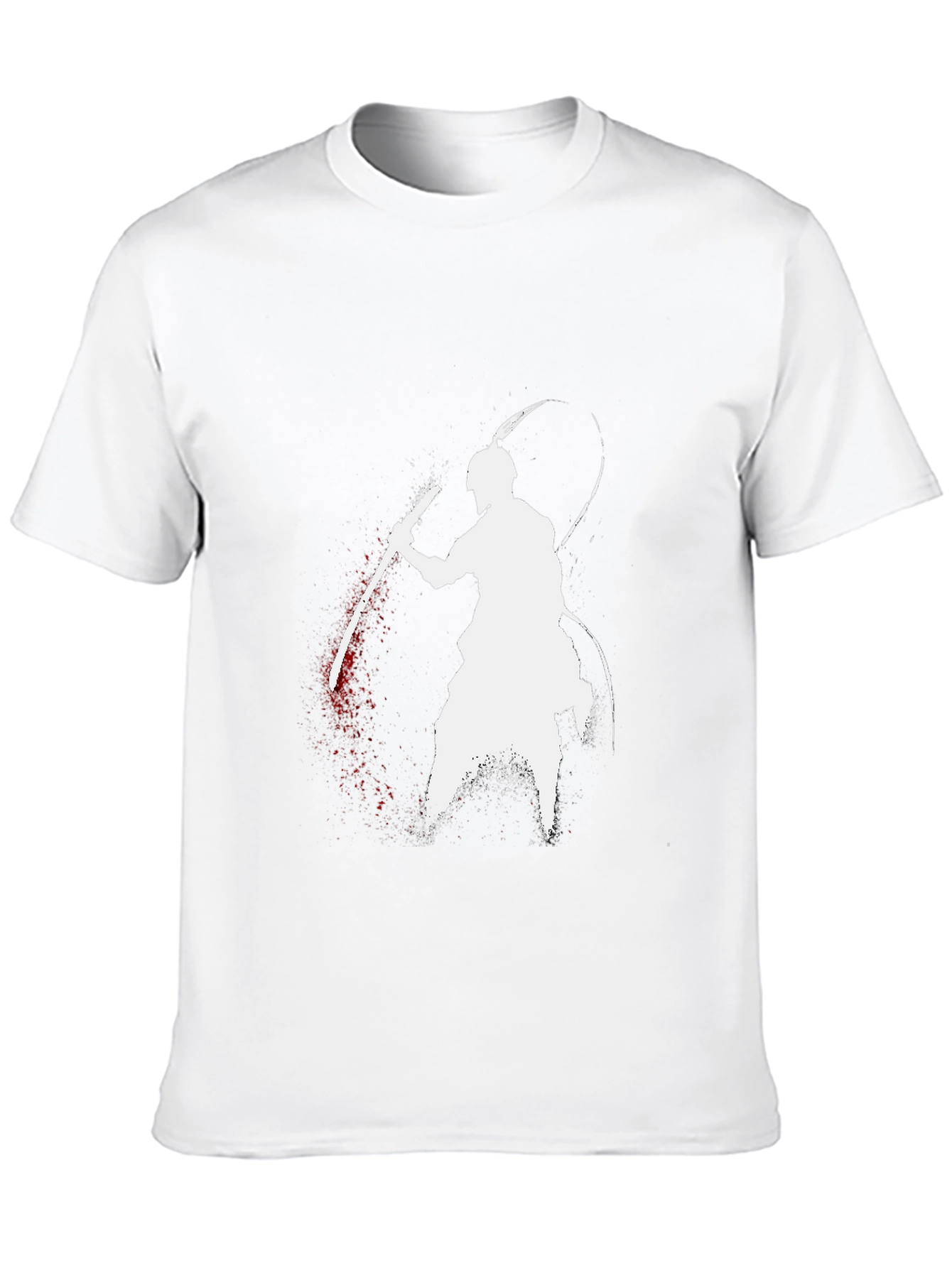 Samurai Warrior Graphic Tee - Black Cotton T-Shirt