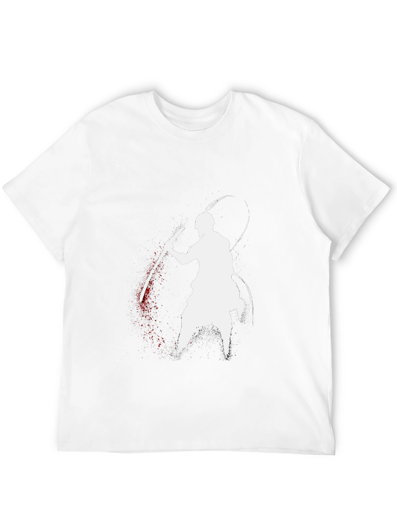 Samurai Warrior Graphic Tee - Black Cotton T-Shirt
