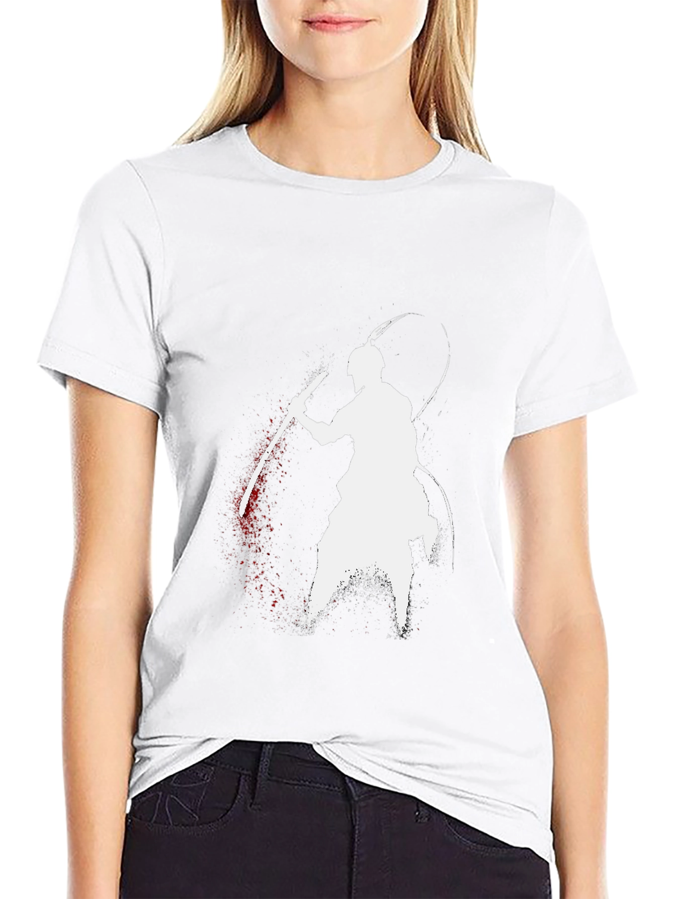 Samurai Warrior Graphic Tee - Black Cotton T-Shirt