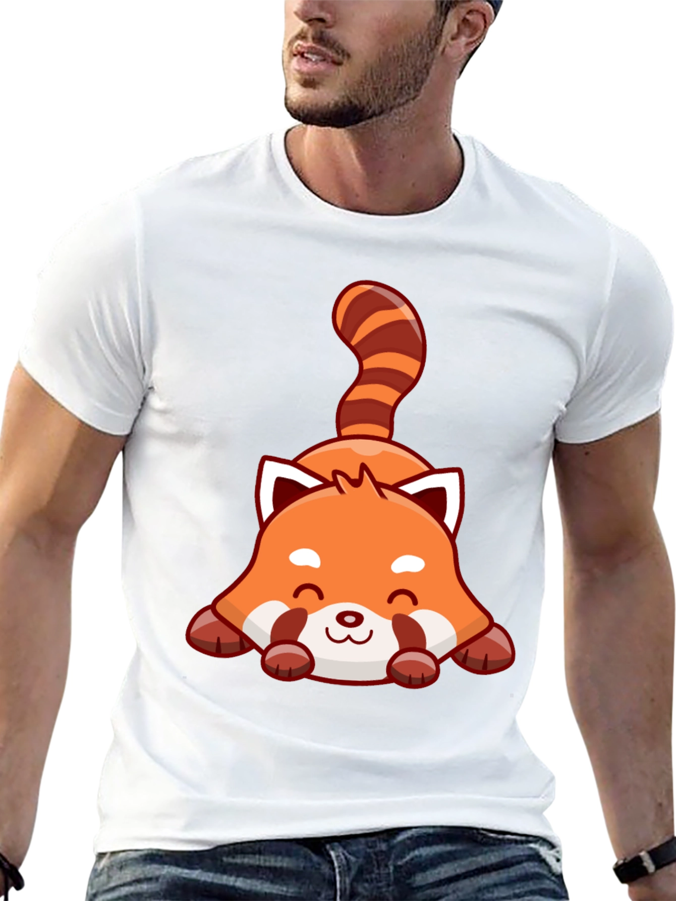 Cute Red Panda Graphic Tee - Unisex Black T-Shirt