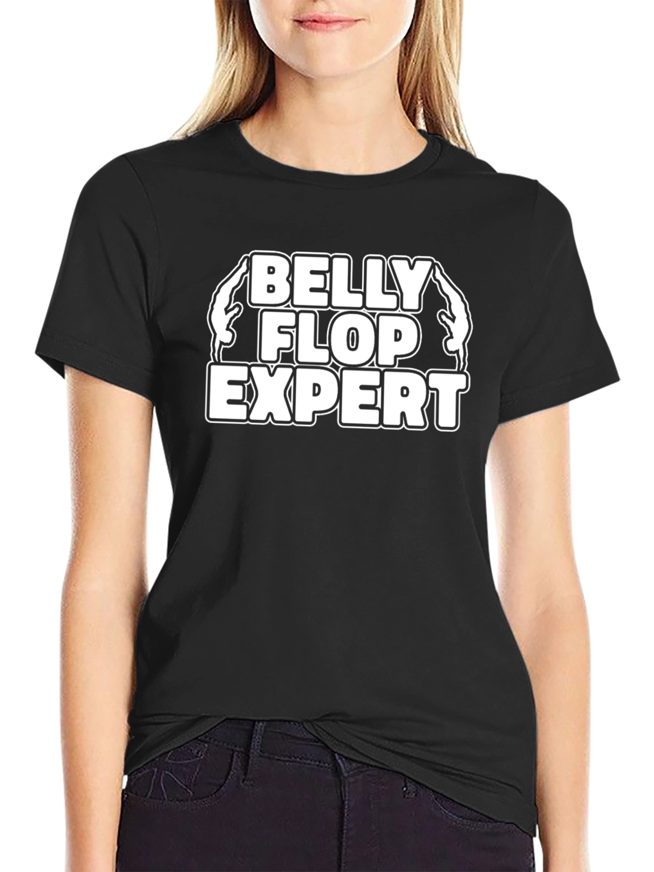 Belly Flop Expert T-Shirt - Humorous Diver Design