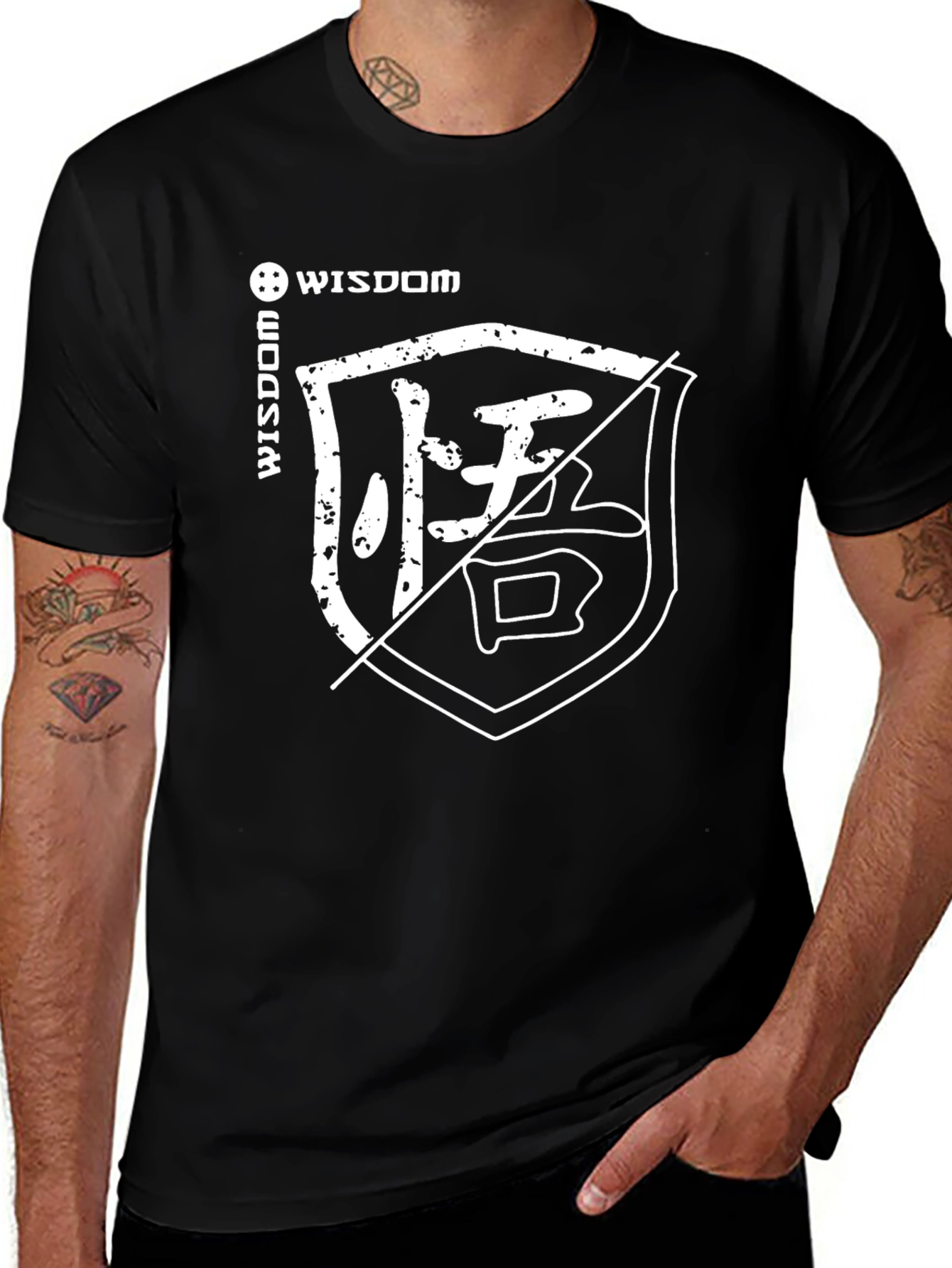 Wisdom Graphic Black T-Shirt