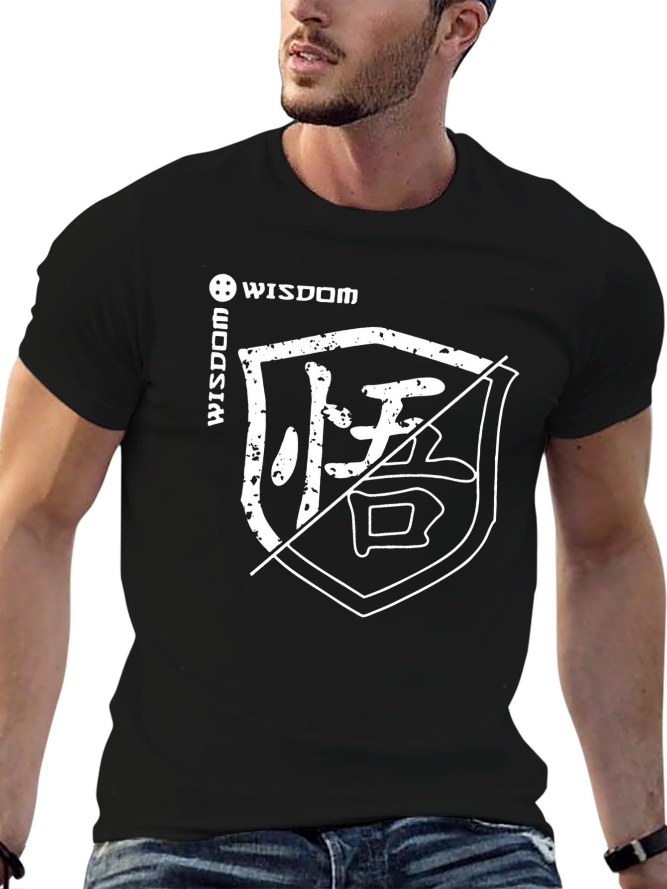 Wisdom Graphic Black T-Shirt