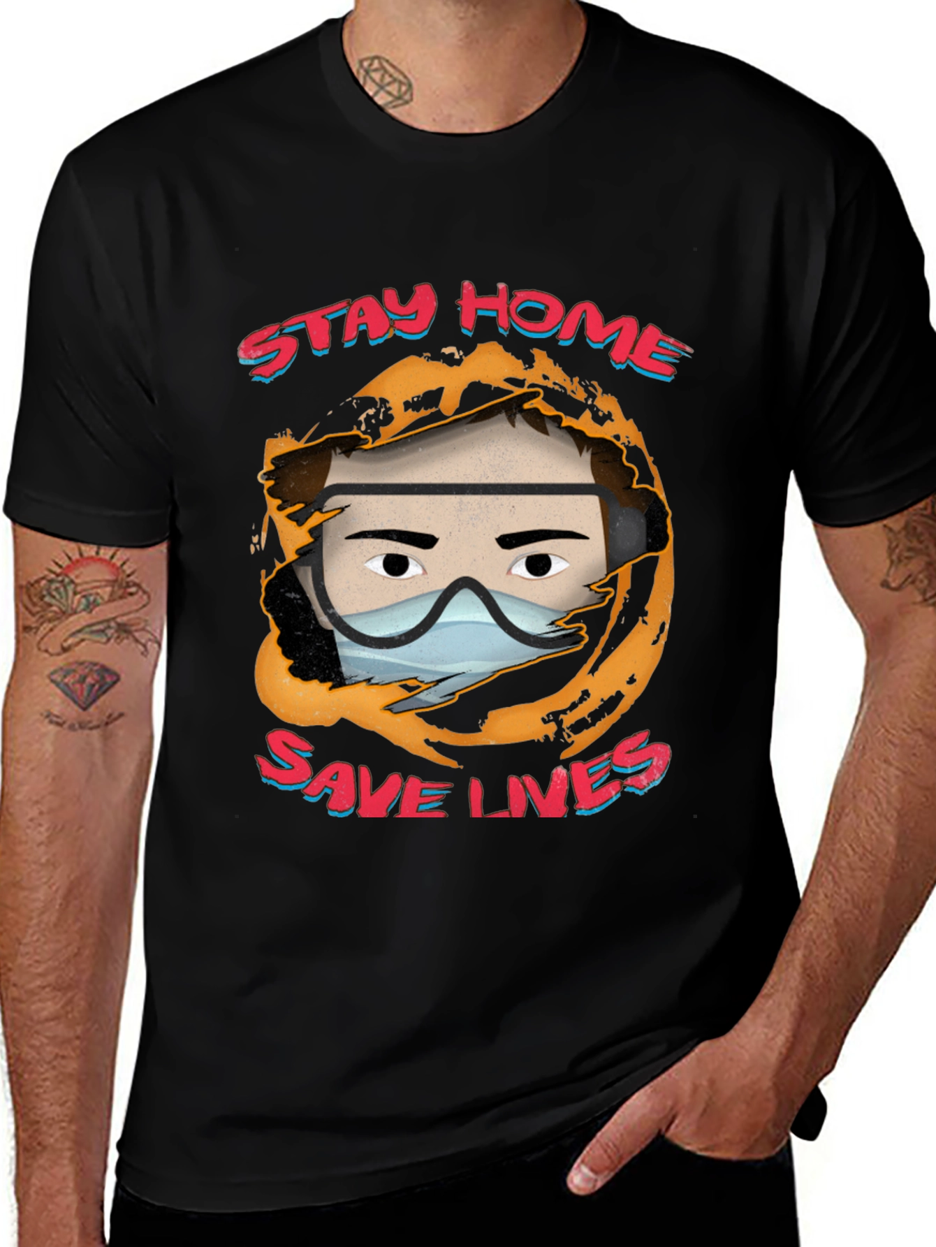 Stay Home Save Lives Graphic Tee