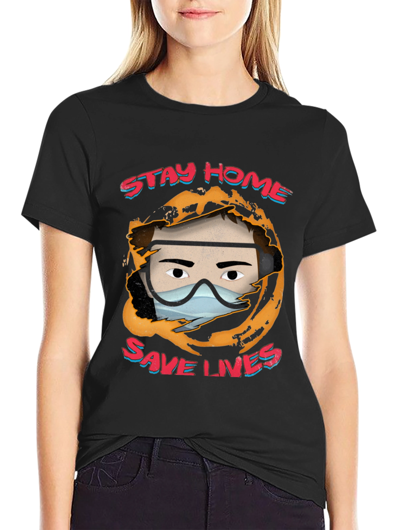 Stay Home Save Lives Graphic Tee