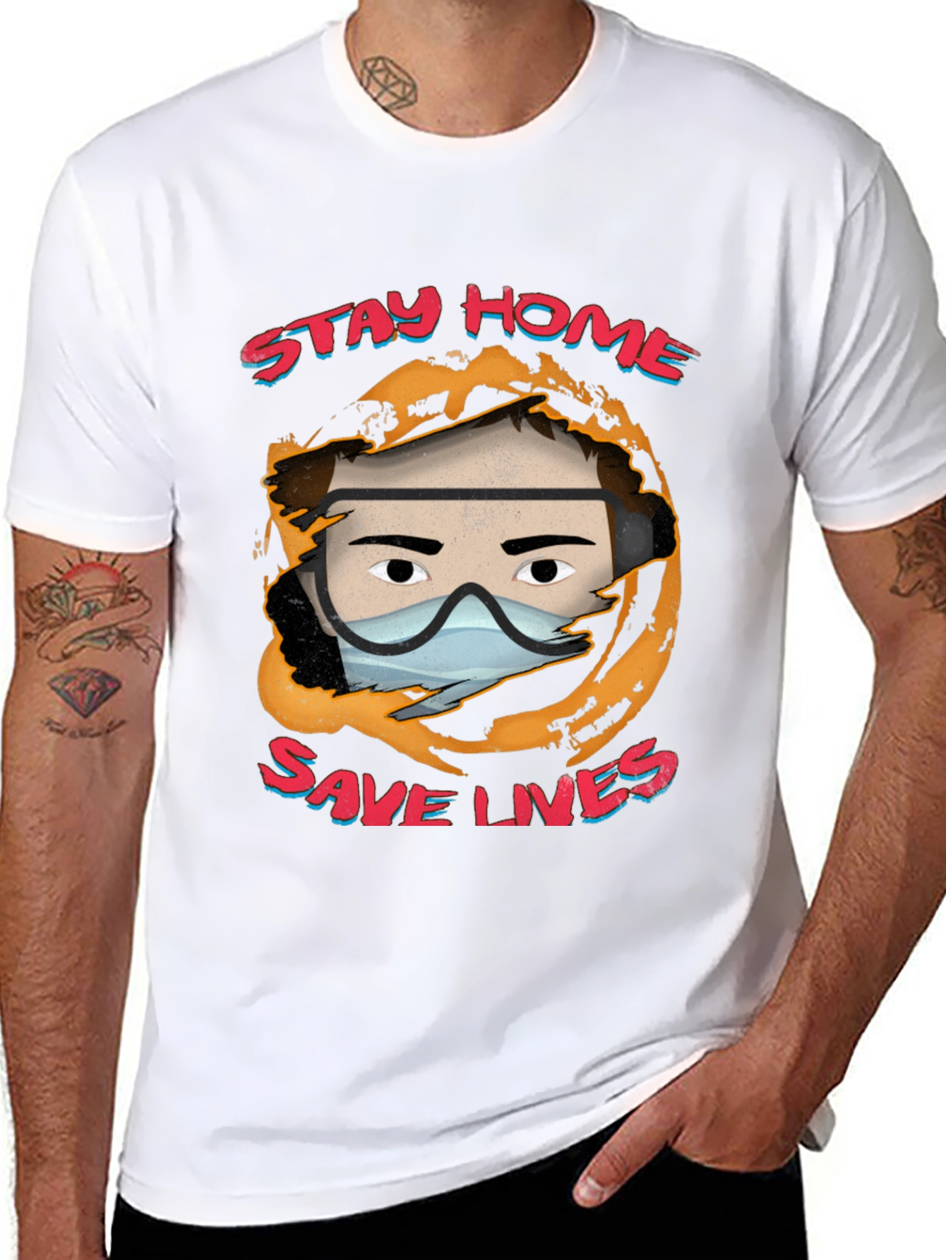 Stay Home Save Lives Graphic Tee