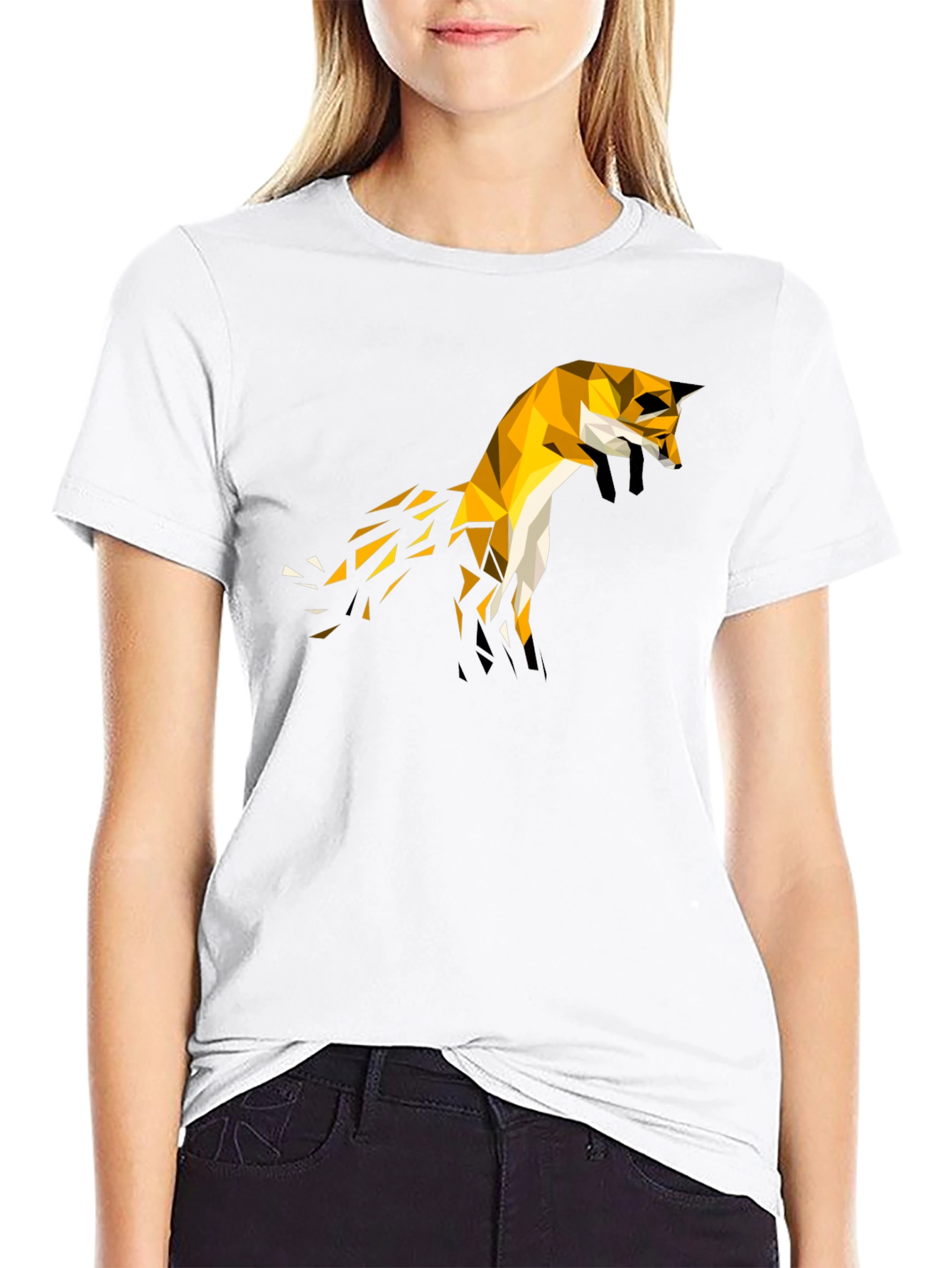 Geometric Fox Tee - Modern Graphic T-Shirt