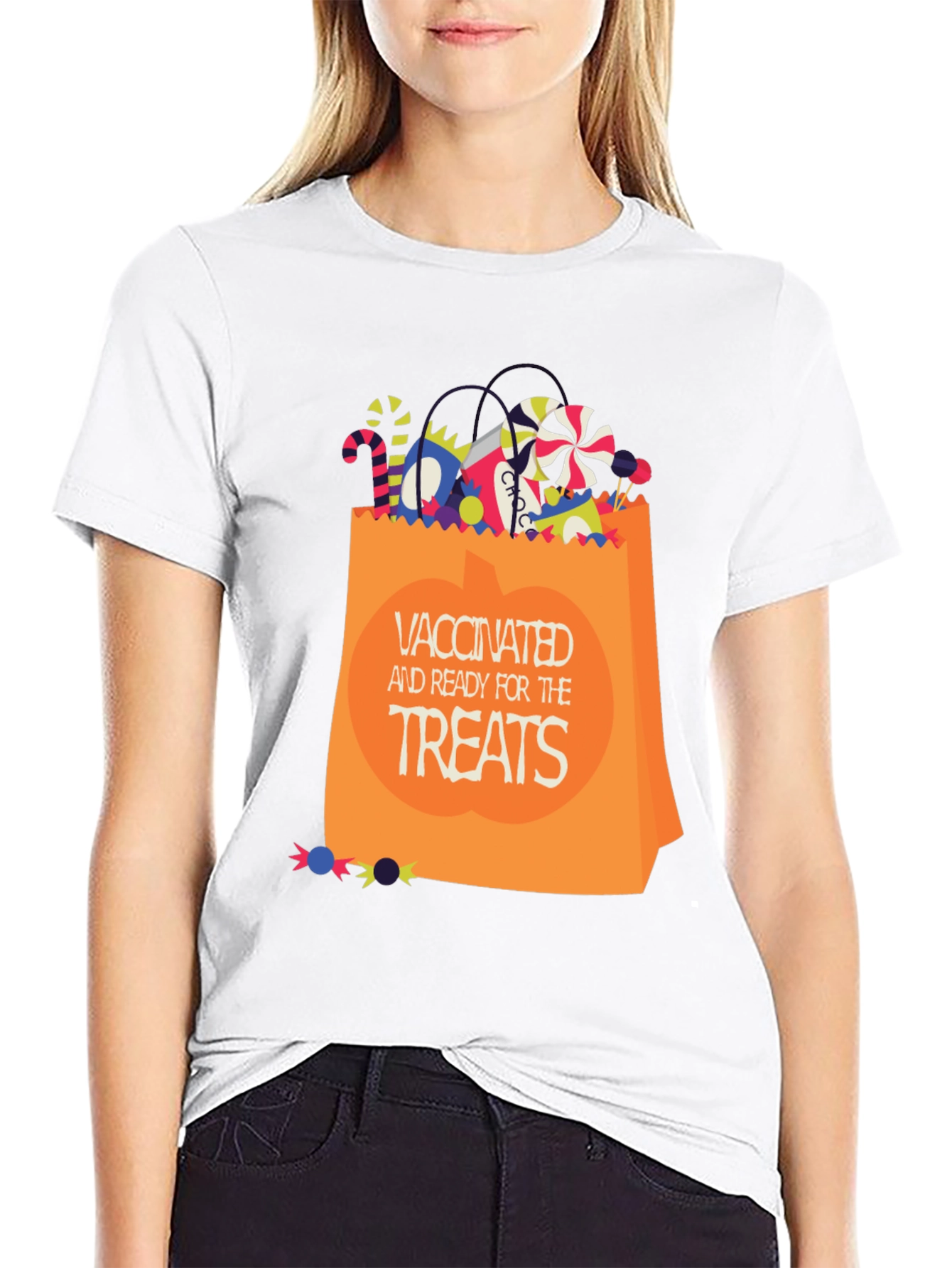 Vaccinated Ready for Treats Halloween T-Shirt