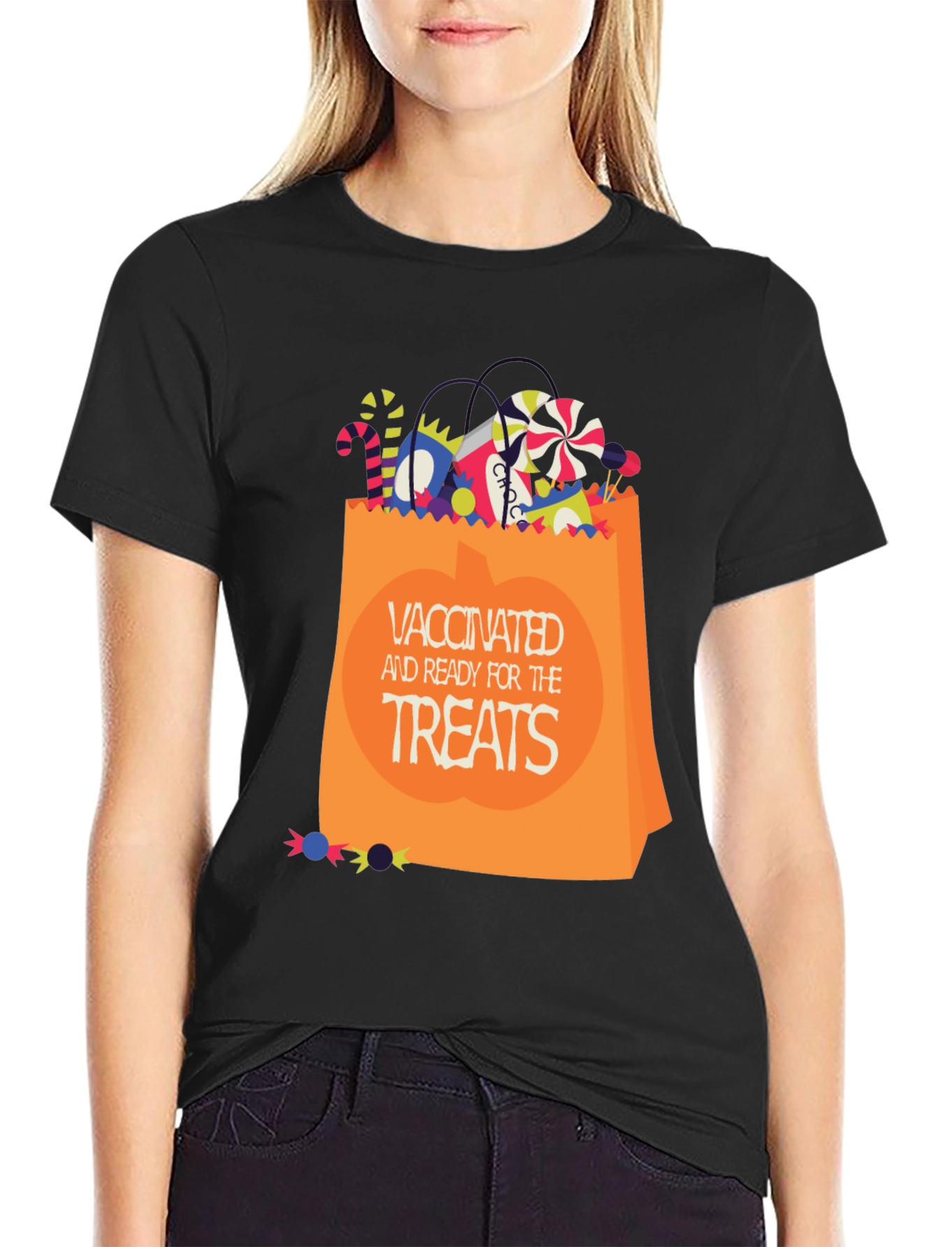 Vaccinated Ready for Treats Halloween T-Shirt