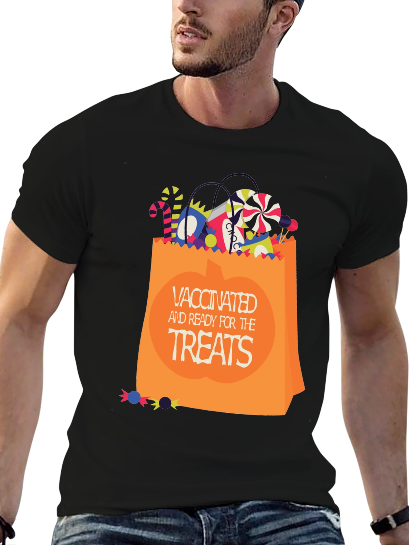 Vaccinated Ready for Treats Halloween T-Shirt
