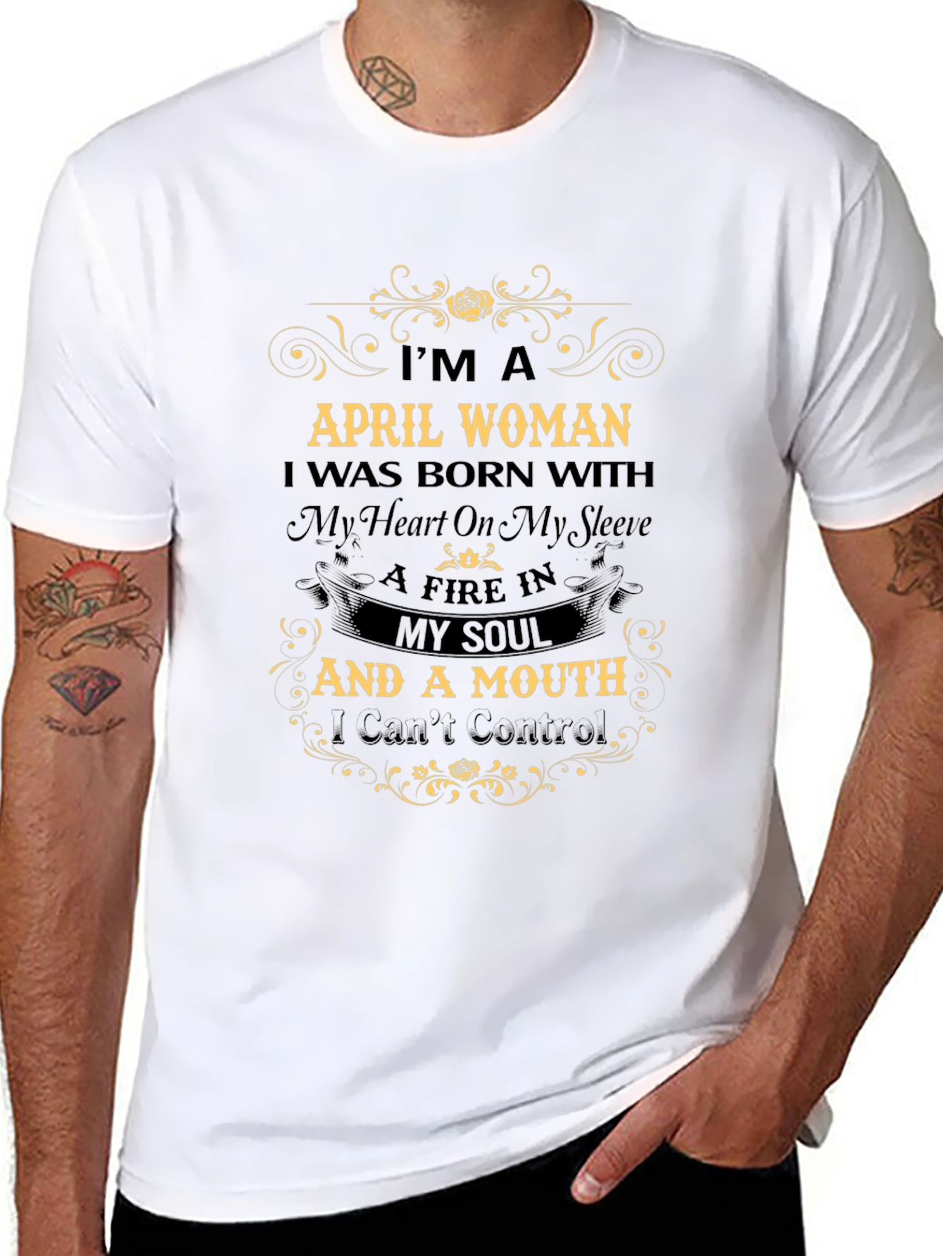 April Woman T-Shirt: Heart & Soul