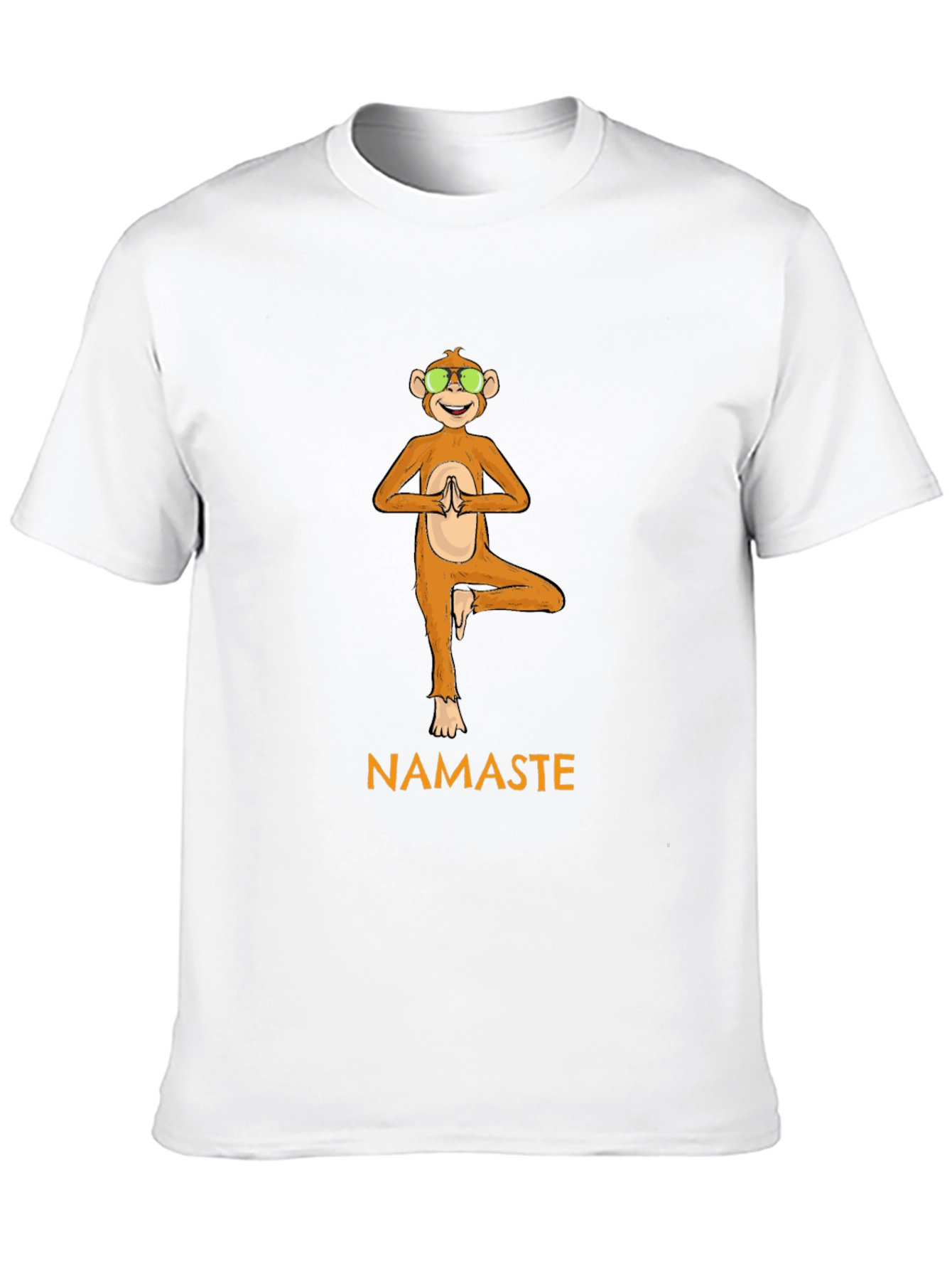 Yoga Monkey Namaste Black T-Shirt