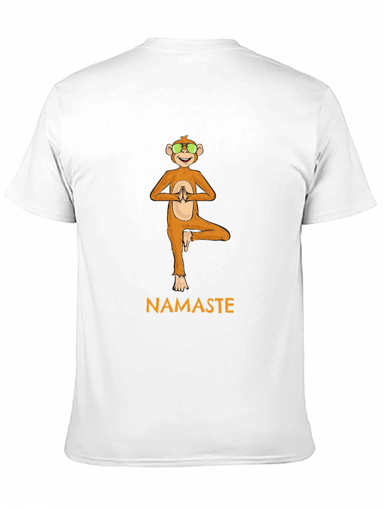 Yoga Monkey Namaste Black T-Shirt