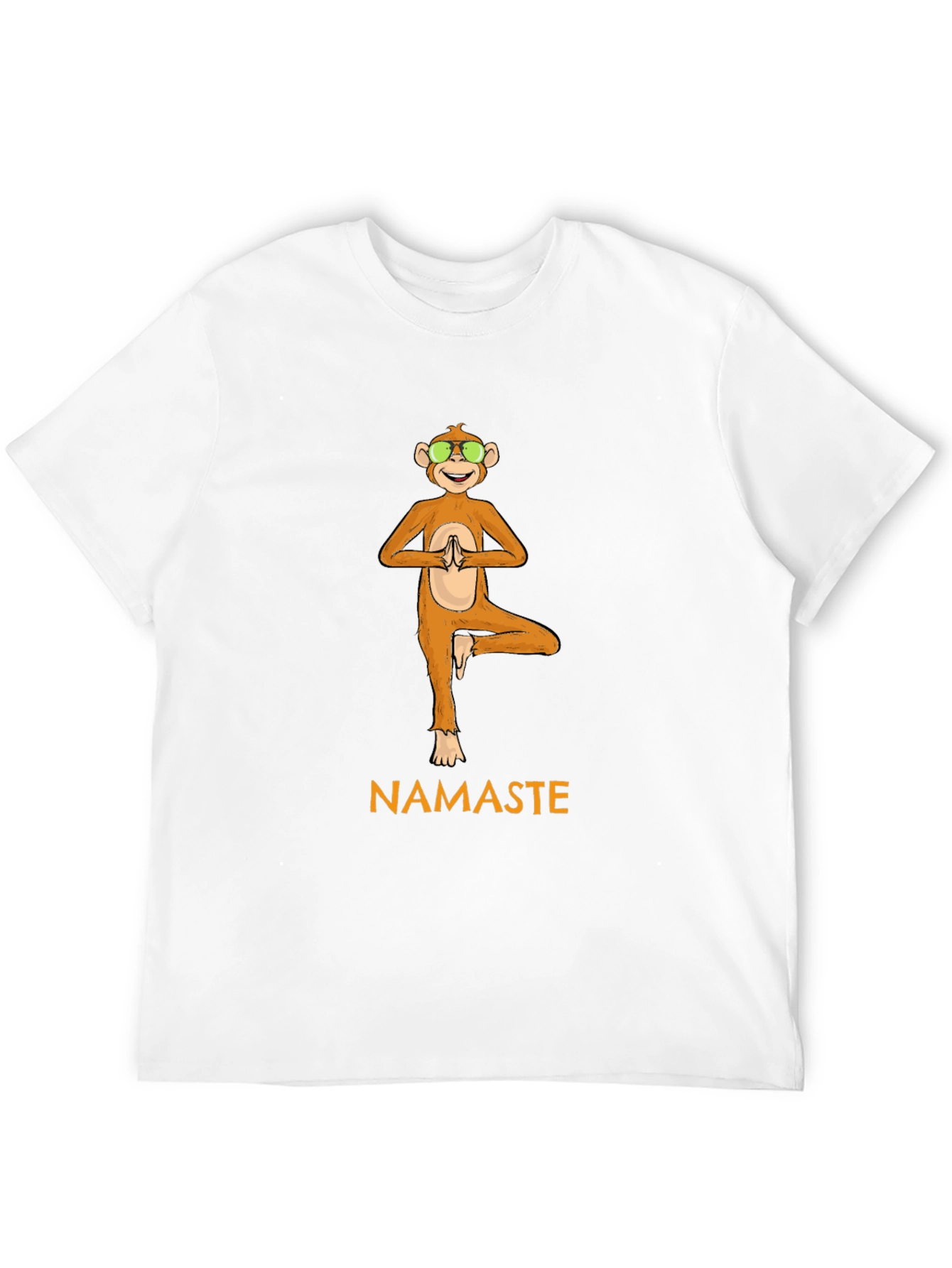 Yoga Monkey Namaste Black T-Shirt