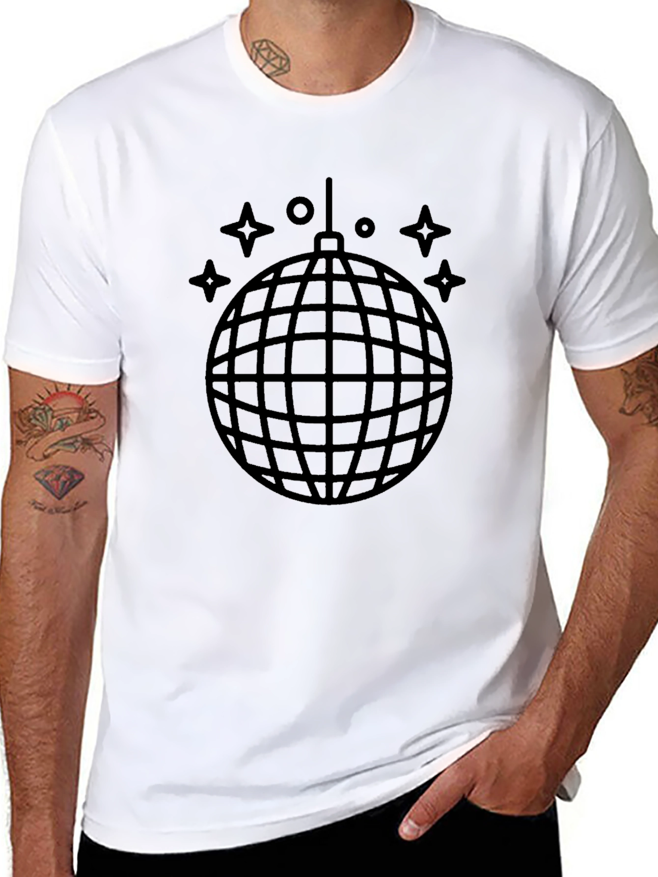 Disco Ball Graphic Tee - Party Ready