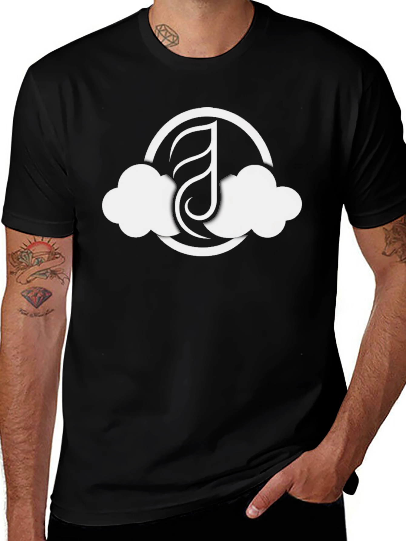 Cloud Logo Black T-Shirt