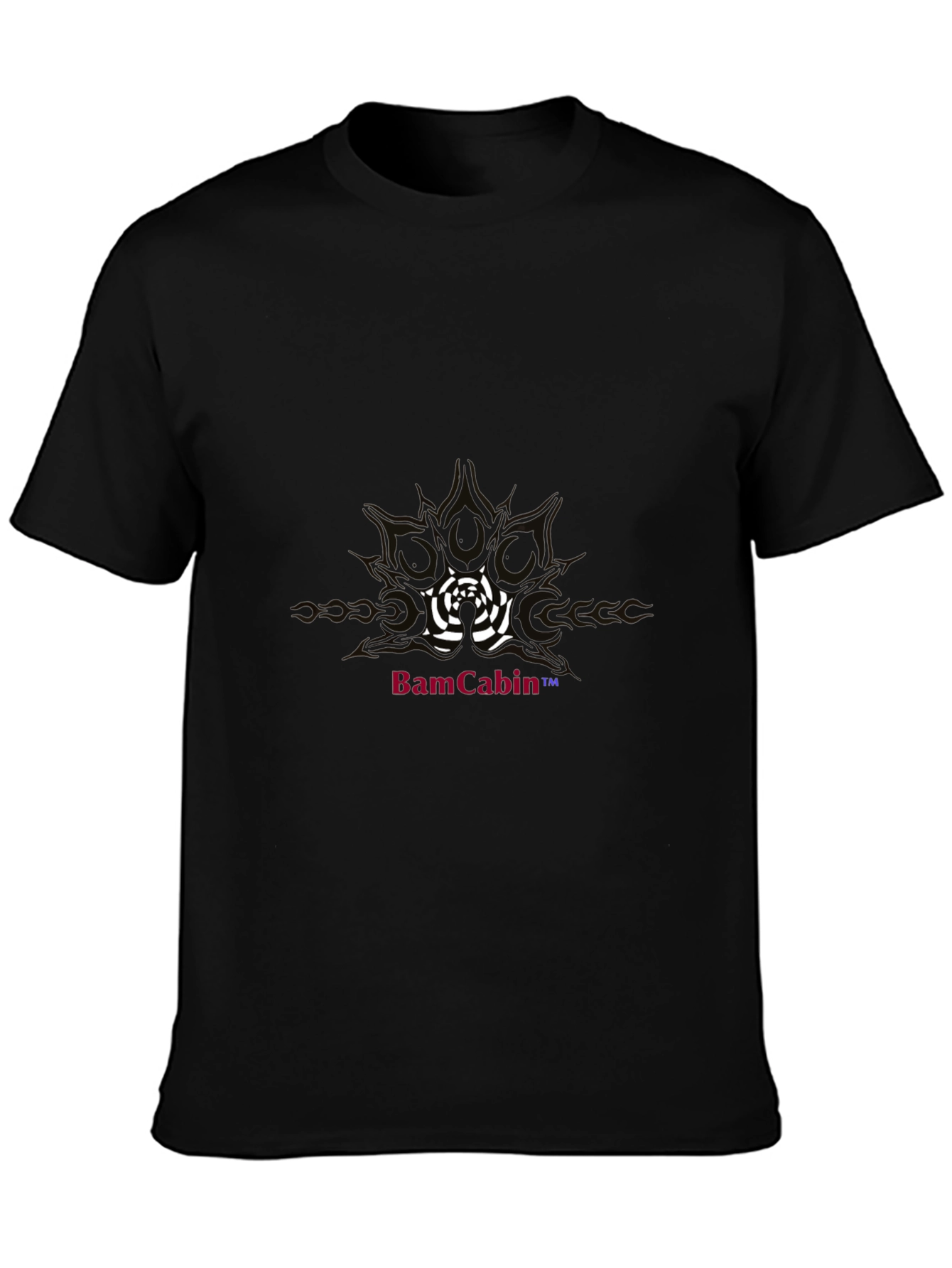 Mens Black Graphic Tee - BamCabin Design