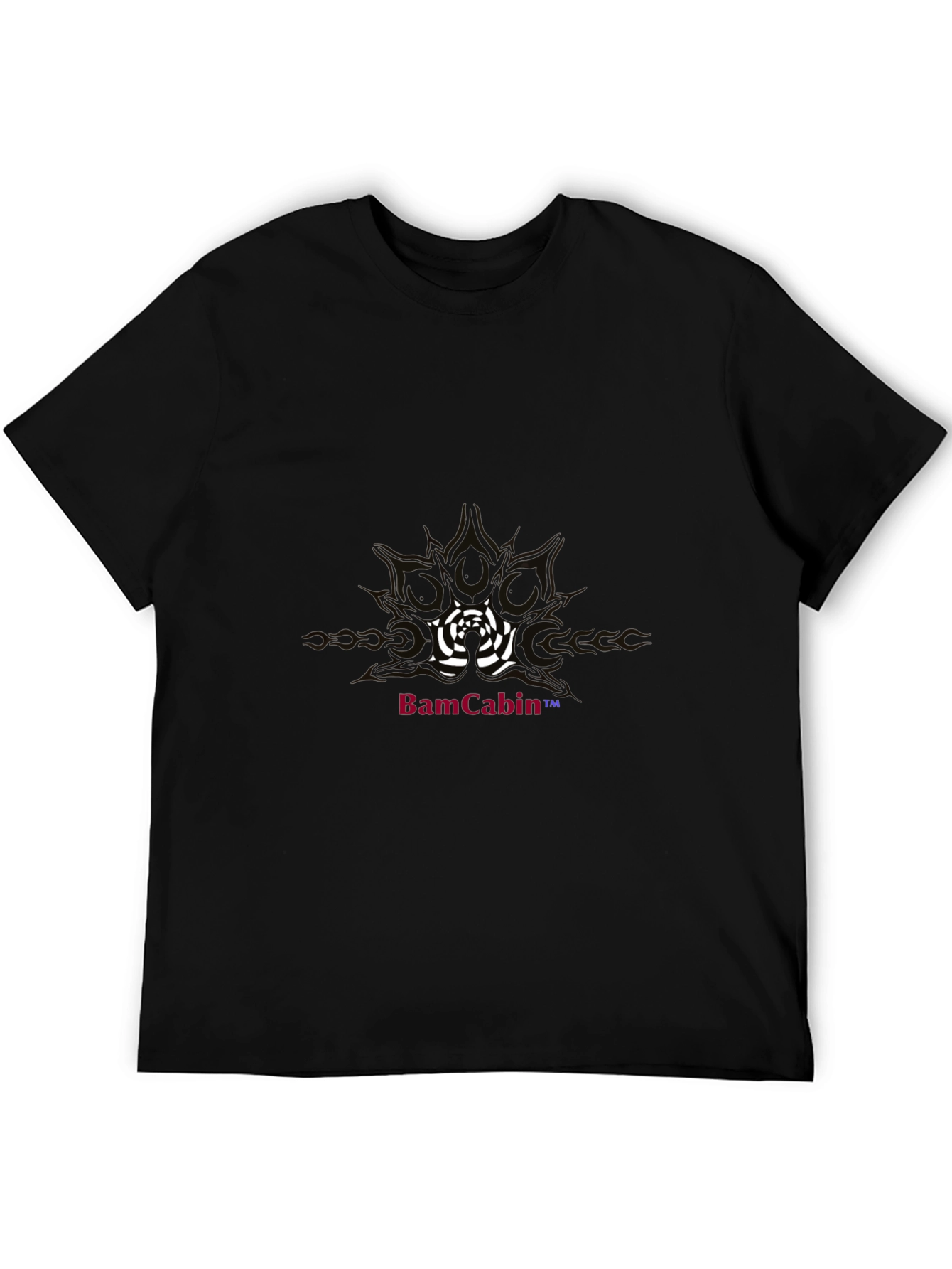 Mens Black Graphic Tee - BamCabin Design