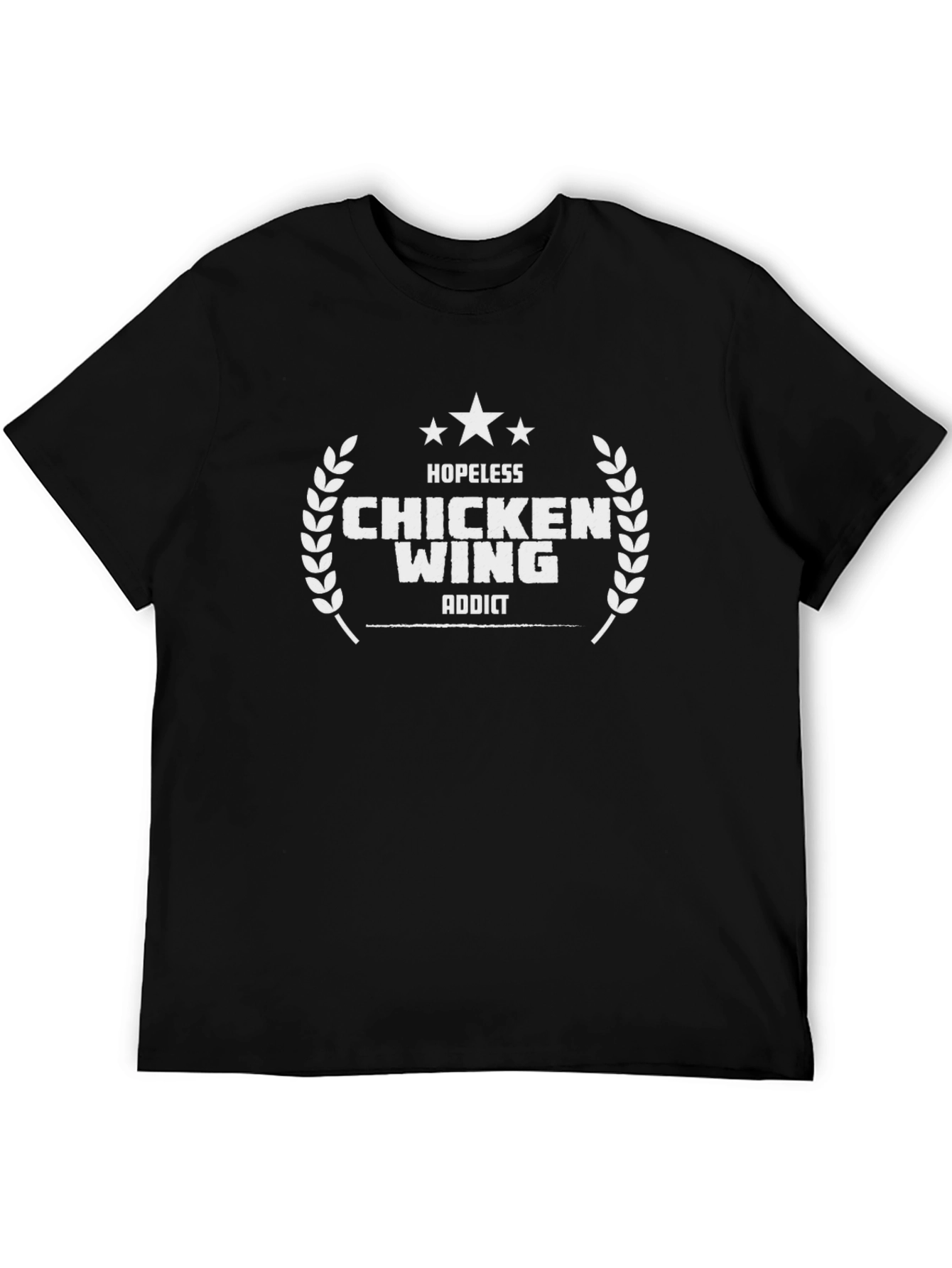 Chicken Wing Addict Black Graphic Tee