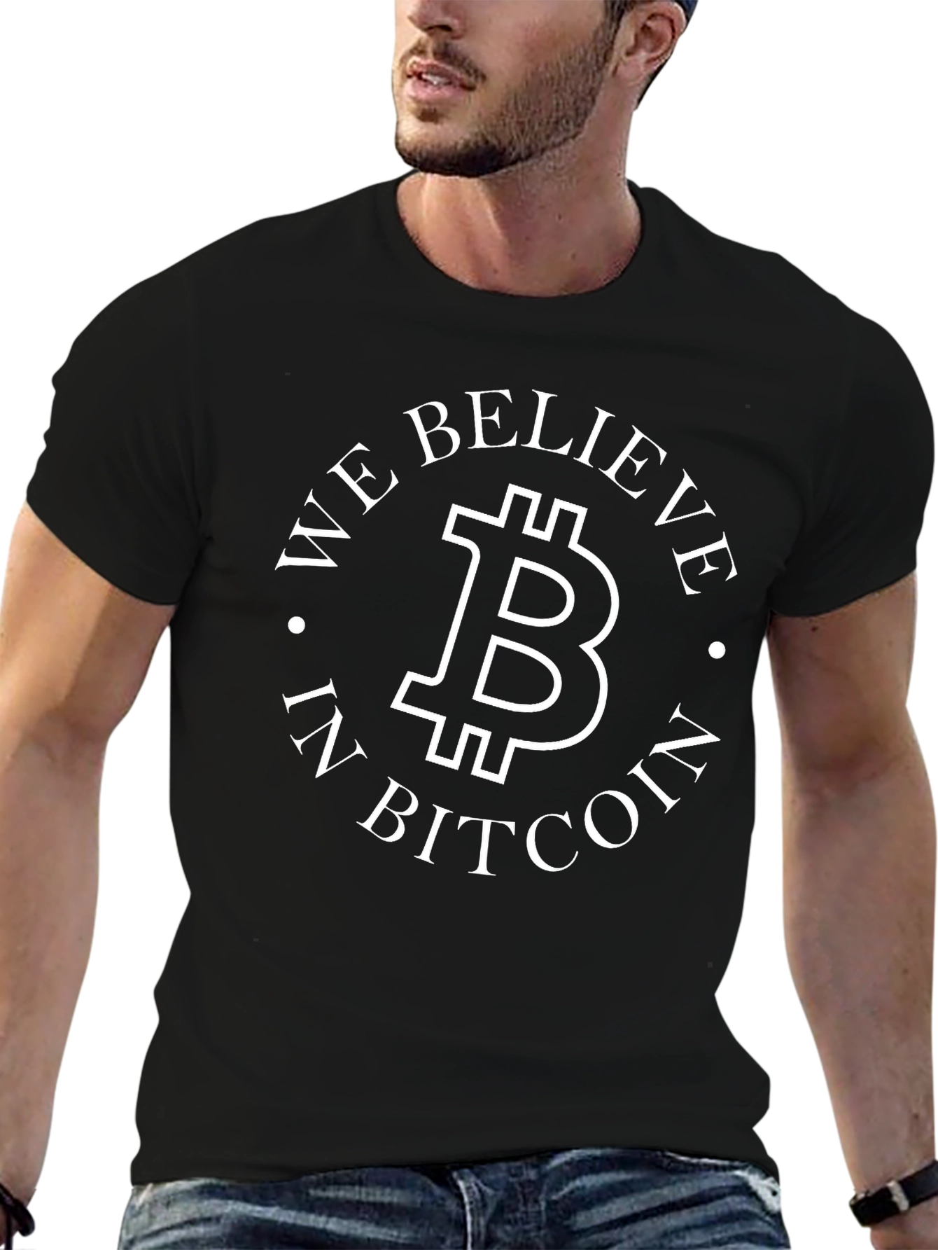 We Believe in Bitcoin Black T-Shirt