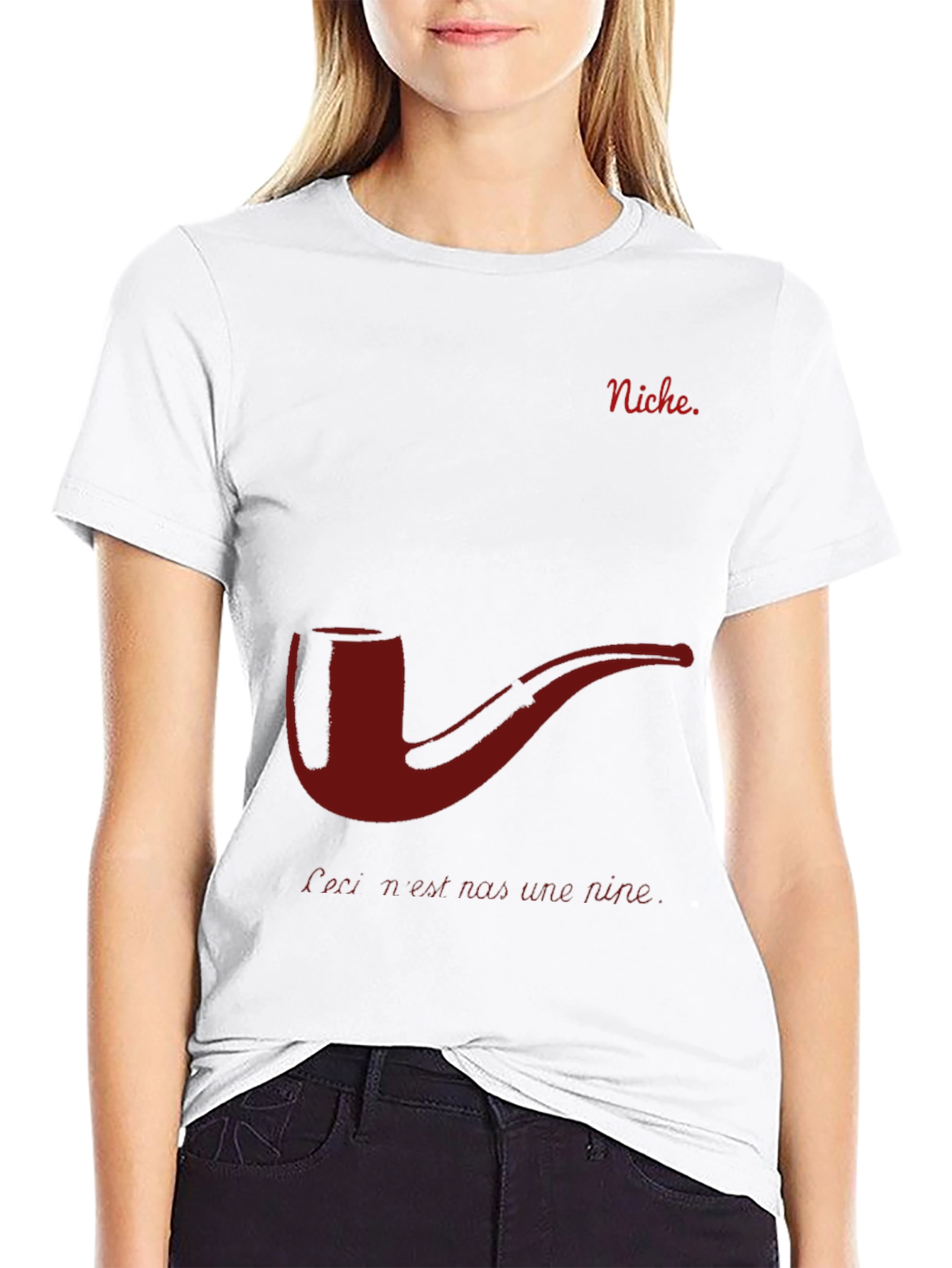 Niche T-Shirt - Pipe Design Mens Black Tee