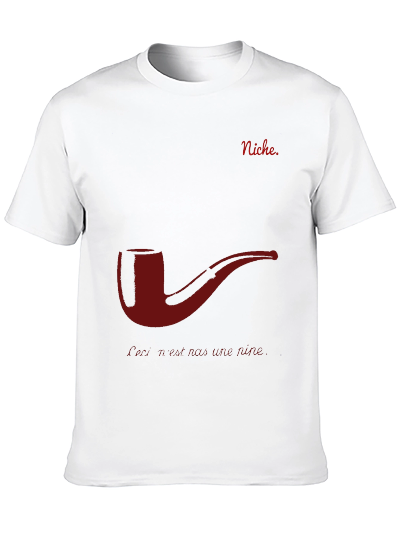 Niche T-Shirt - Pipe Design Mens Black Tee