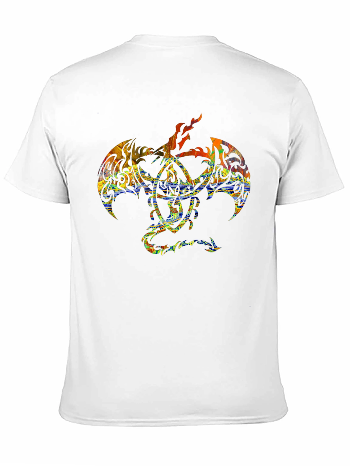 Dragon Tattoo Graphic Print Black T-Shirt