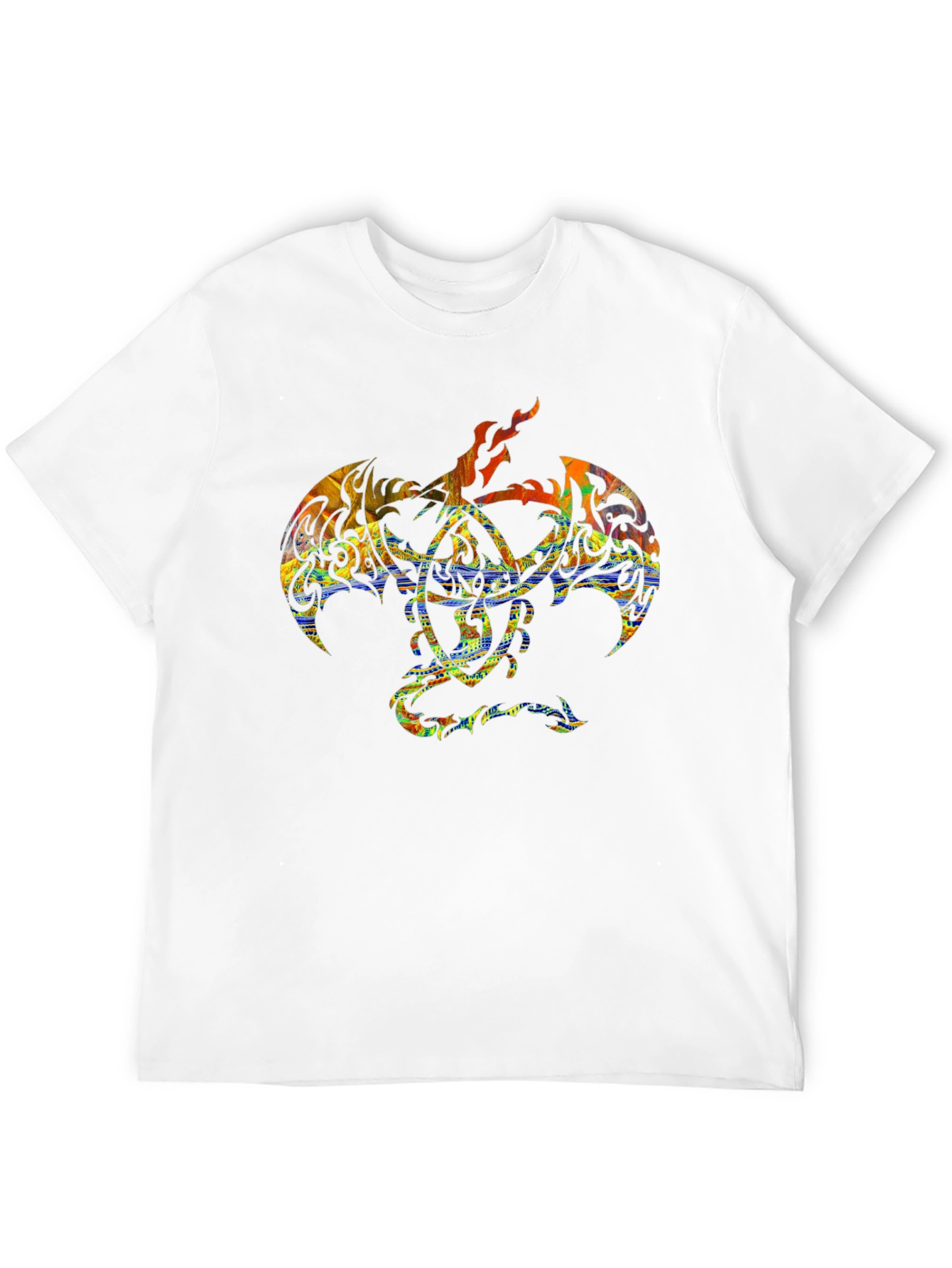 Dragon Tattoo Graphic Print Black T-Shirt