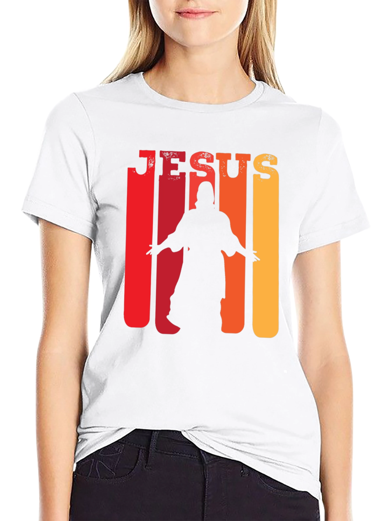 Jesus Silhouette Graphic Tee - Religious T-Shirt