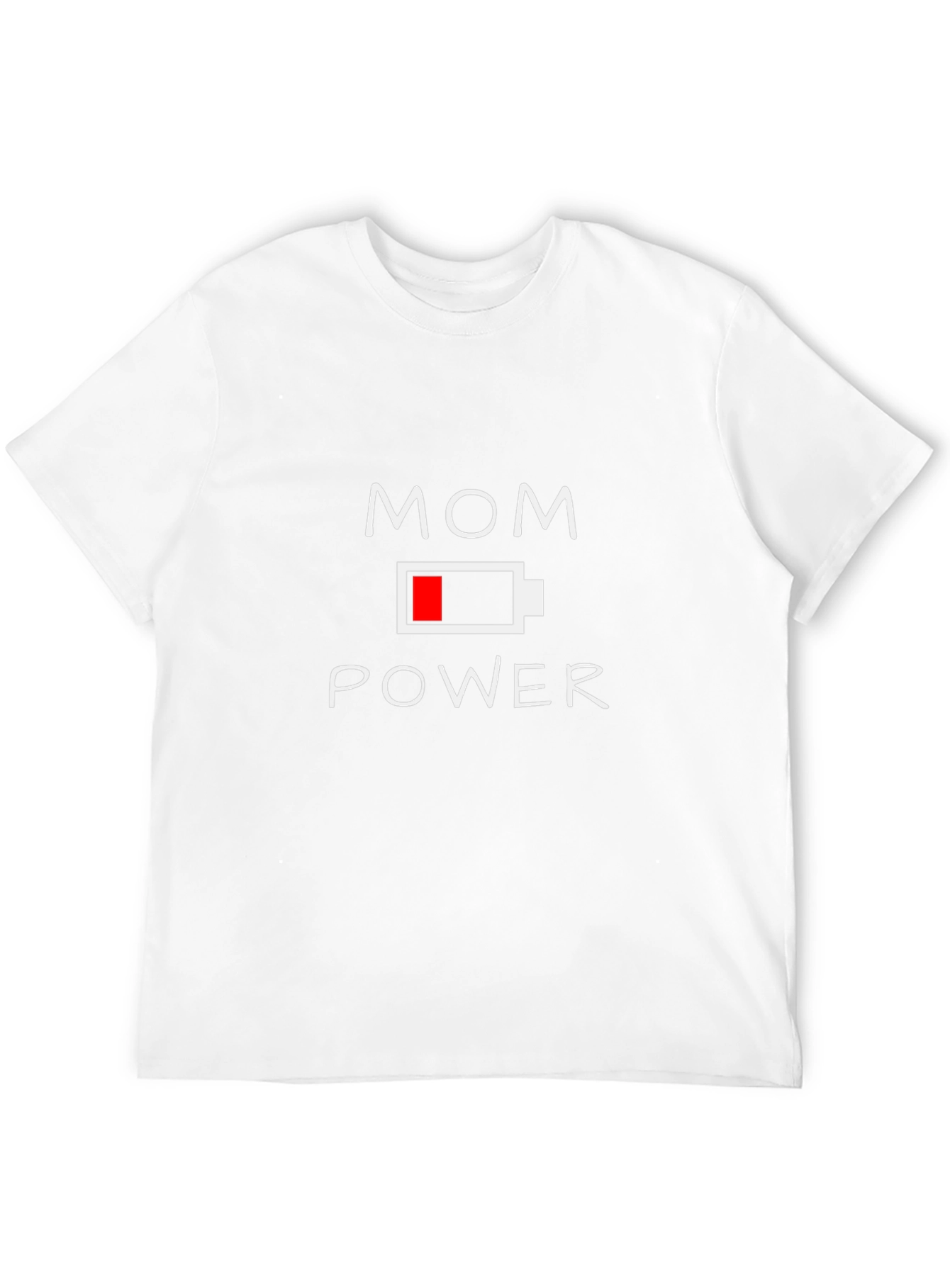 Mom Power Battery Graphic T-Shirt - Black