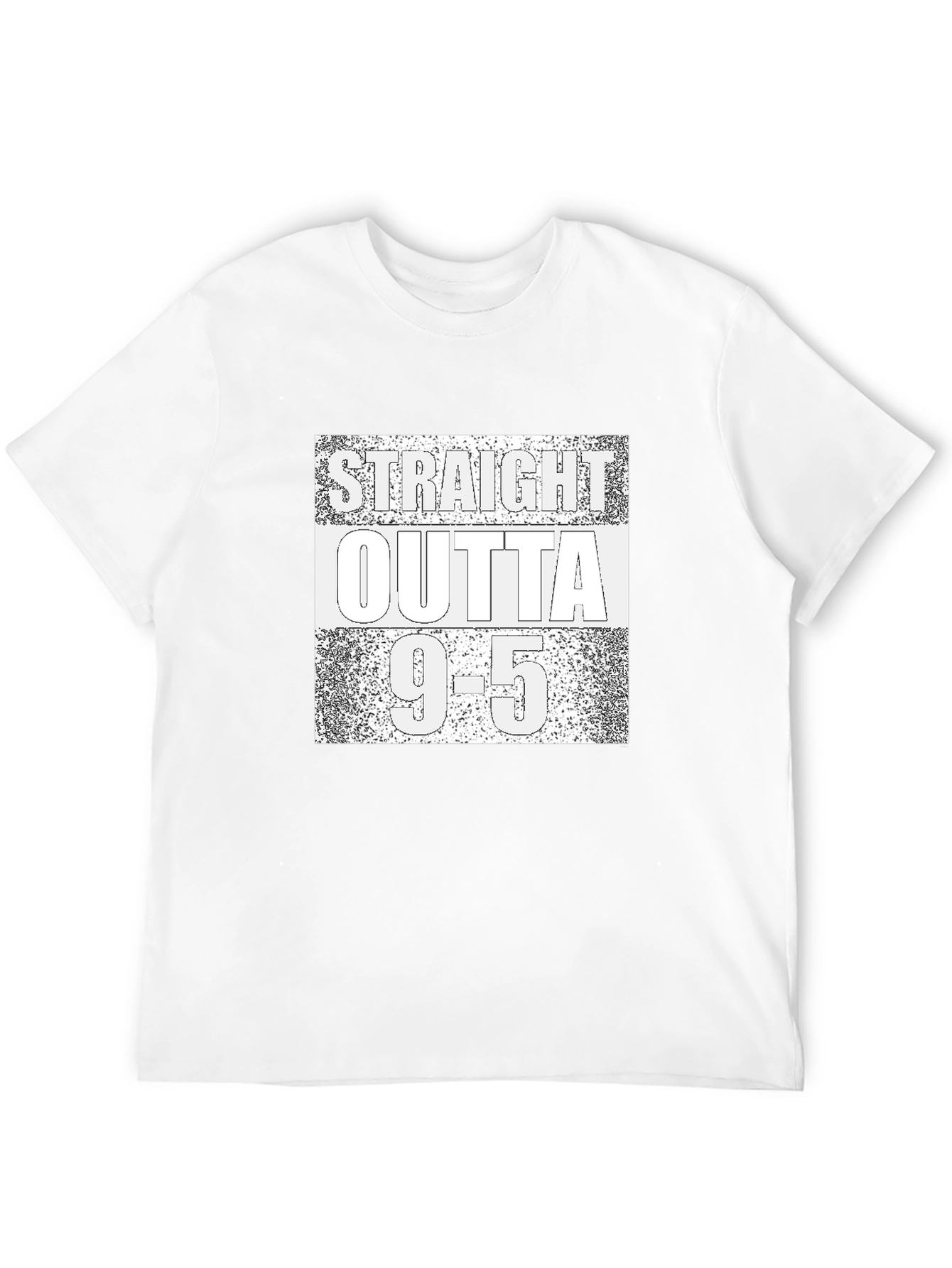 Straight Outta 9-5 T-Shirt - Black Graphic Tee