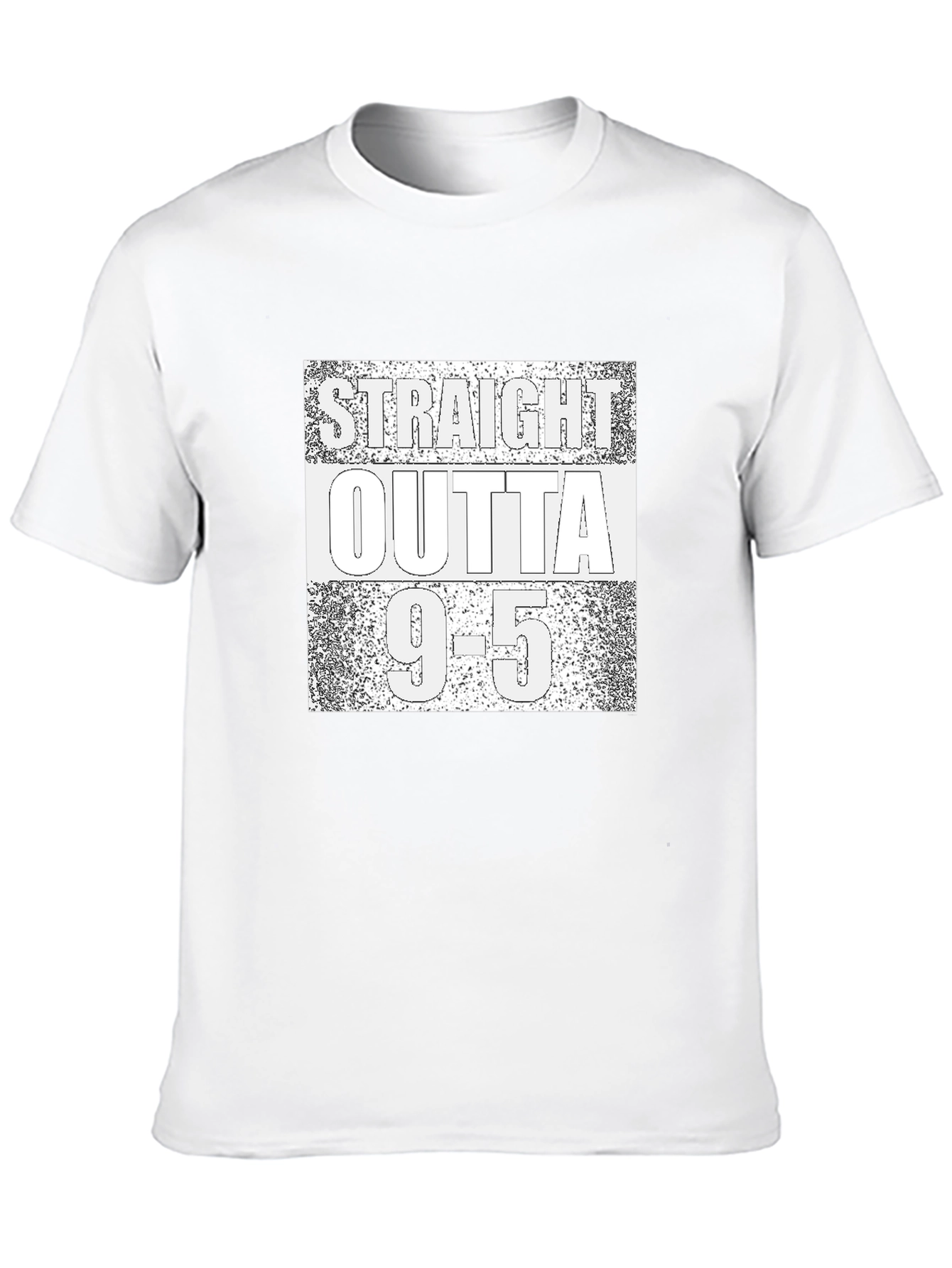 Straight Outta 9-5 T-Shirt - Black Graphic Tee