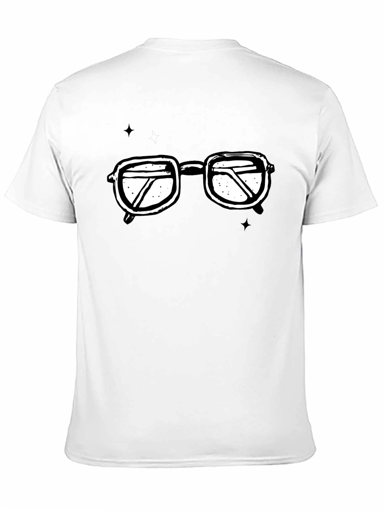 Retro Glasses Graphic T-Shirt - Black Cotton Tee