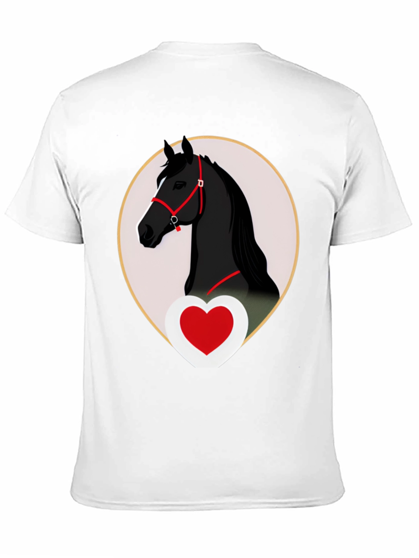 Horse and Heart Graphic Tee - Black