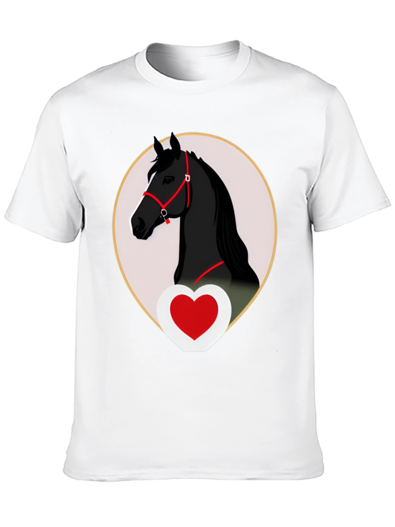 Horse and Heart Graphic Tee - Black
