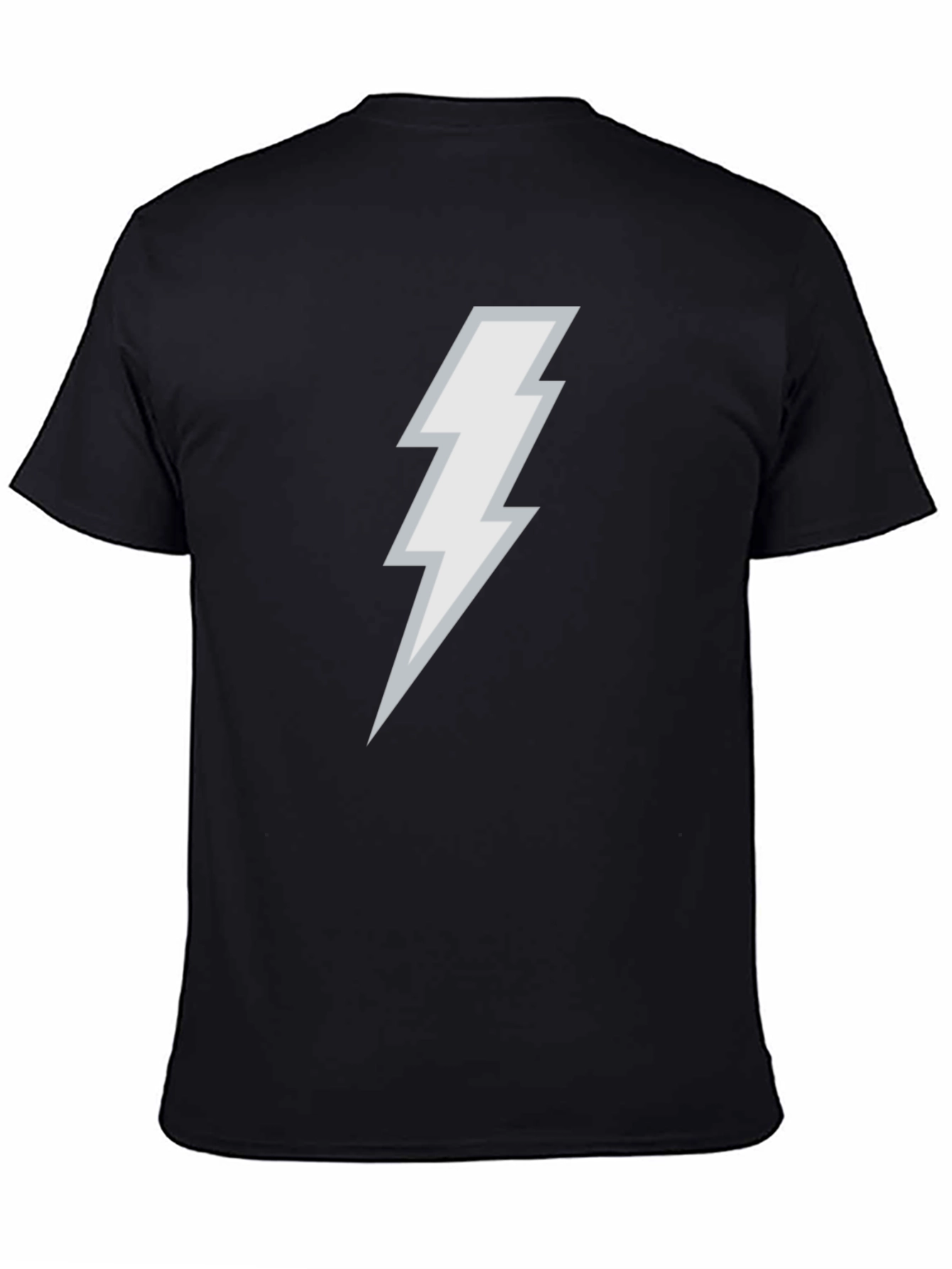 Lightning Bolt Graphic Tee - Black Cotton Blend