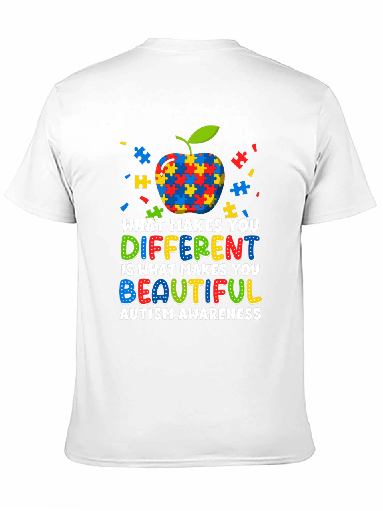 Autism Awareness Apple Puzzle T-Shirt