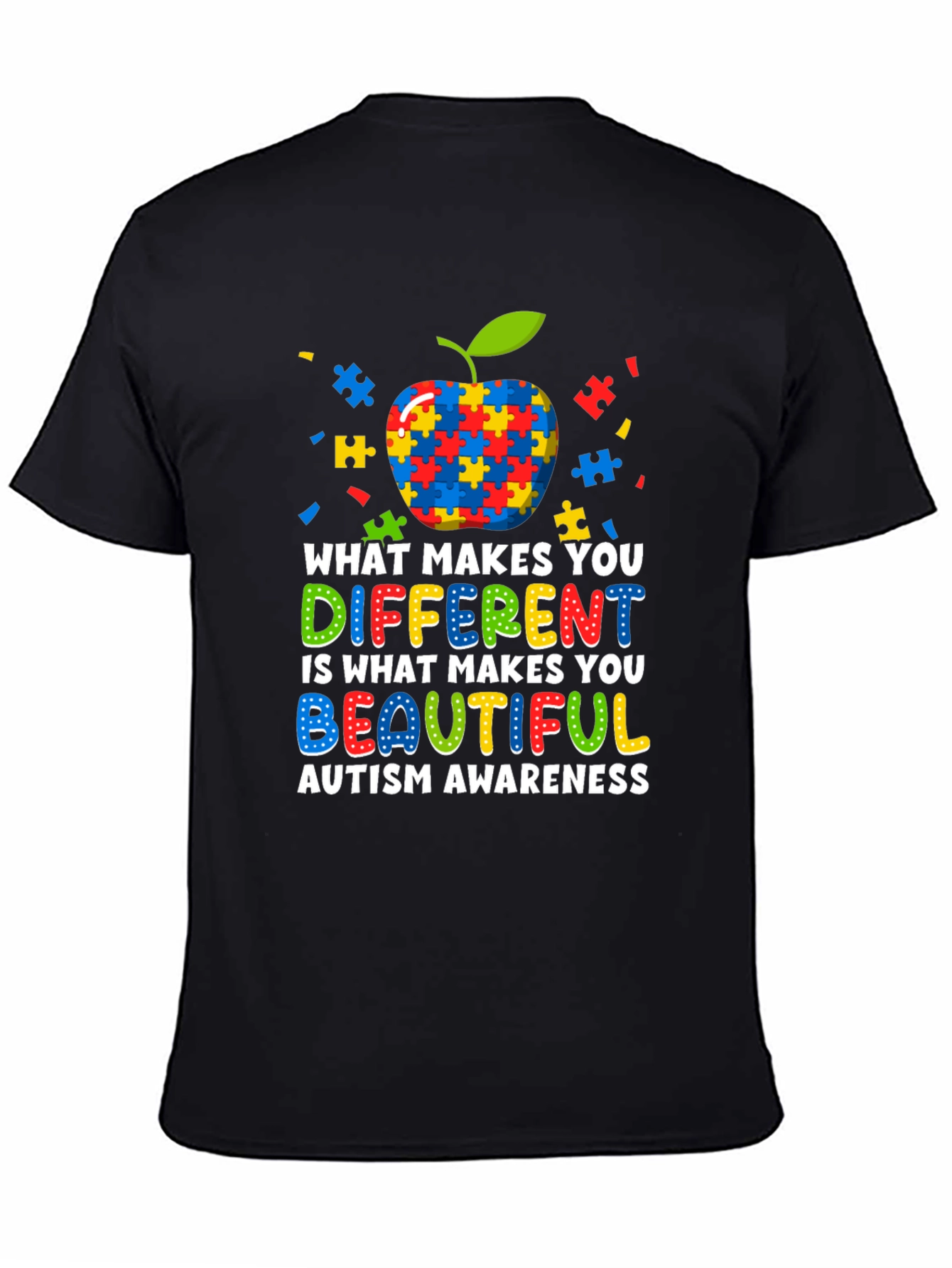 Autism Awareness Apple Puzzle T-Shirt