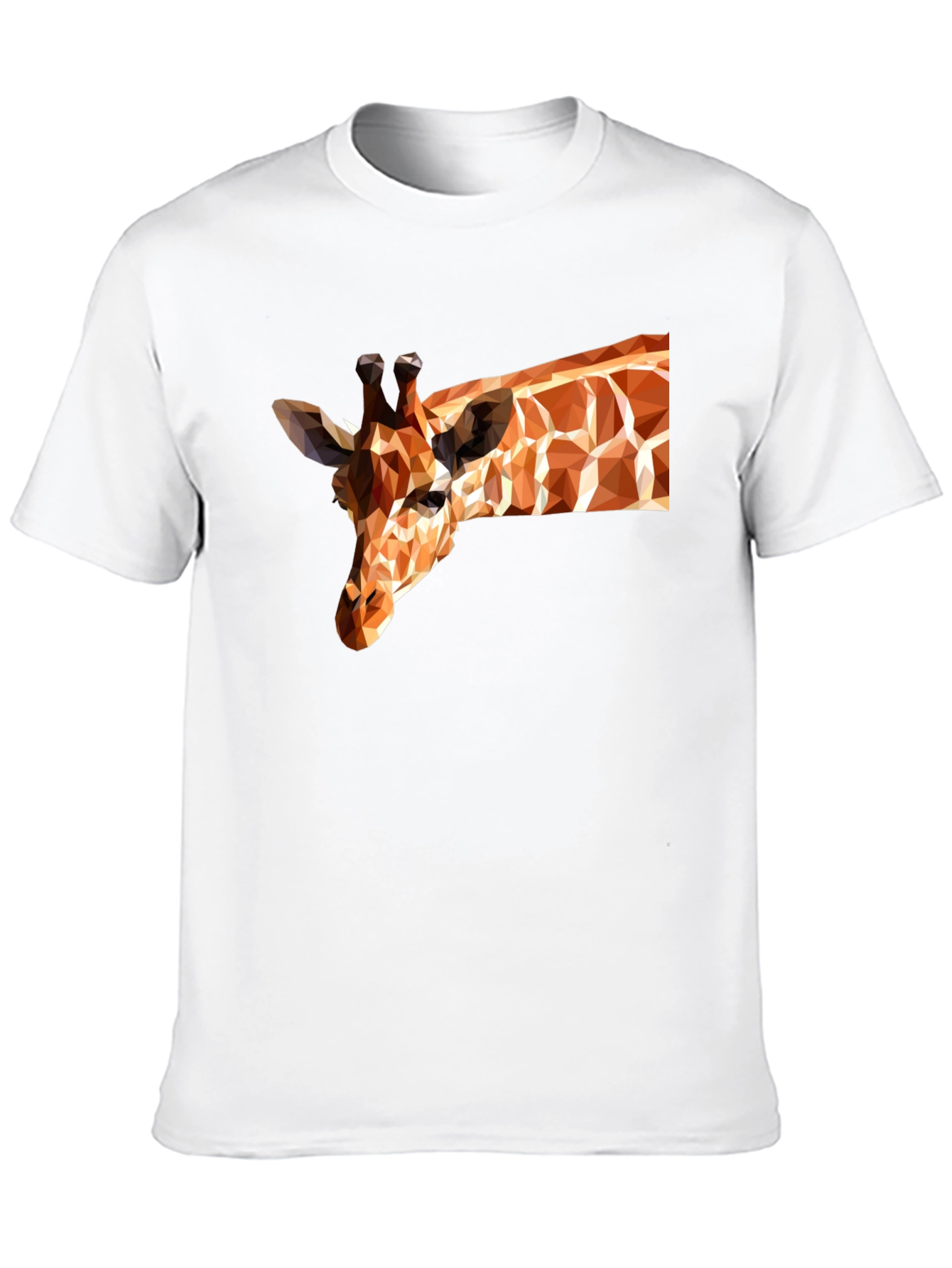 Geometric Giraffe Black T-Shirt - Modern Art Tee