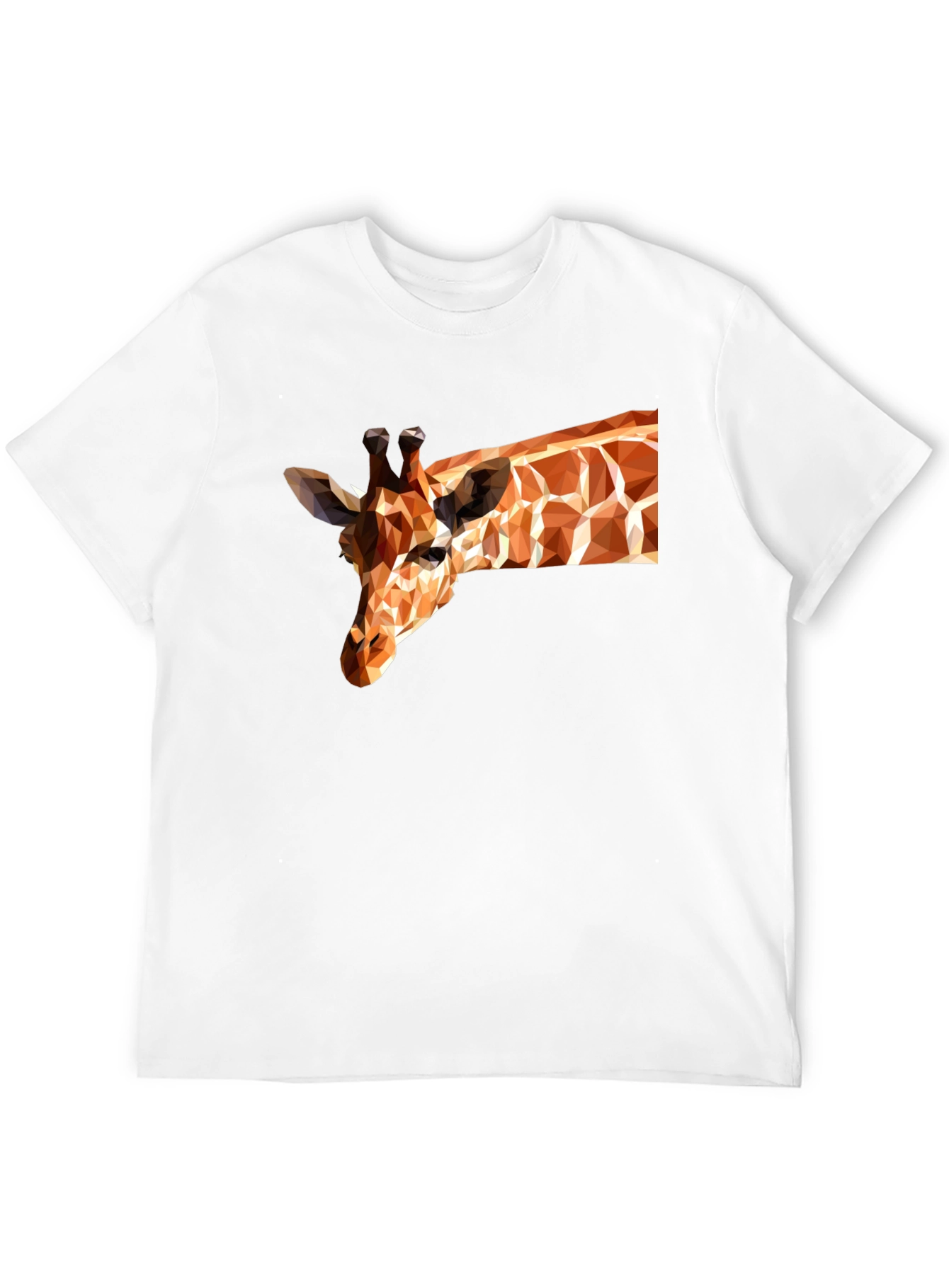Geometric Giraffe Black T-Shirt - Modern Art Tee
