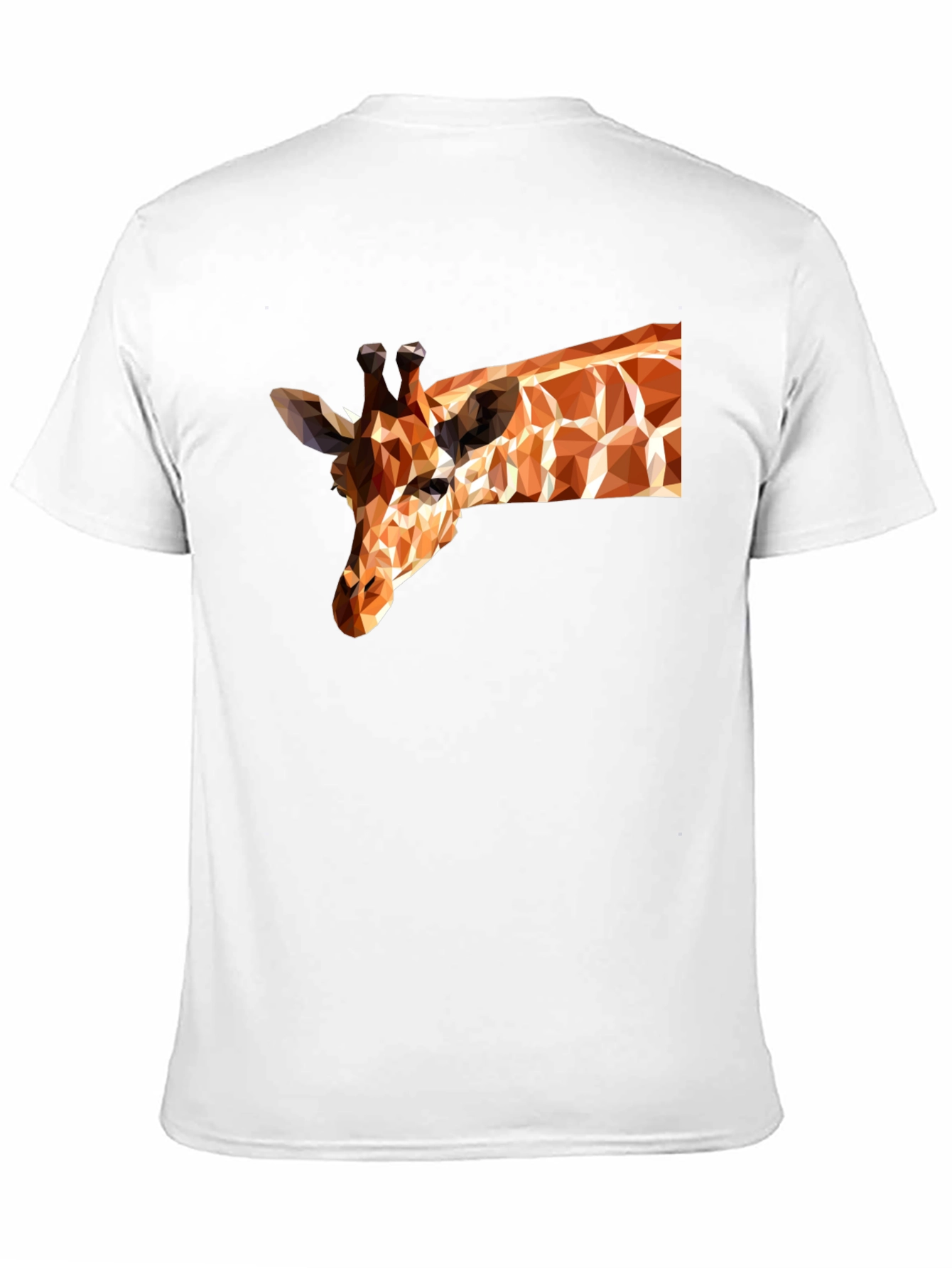 Geometric Giraffe Black T-Shirt - Modern Art Tee