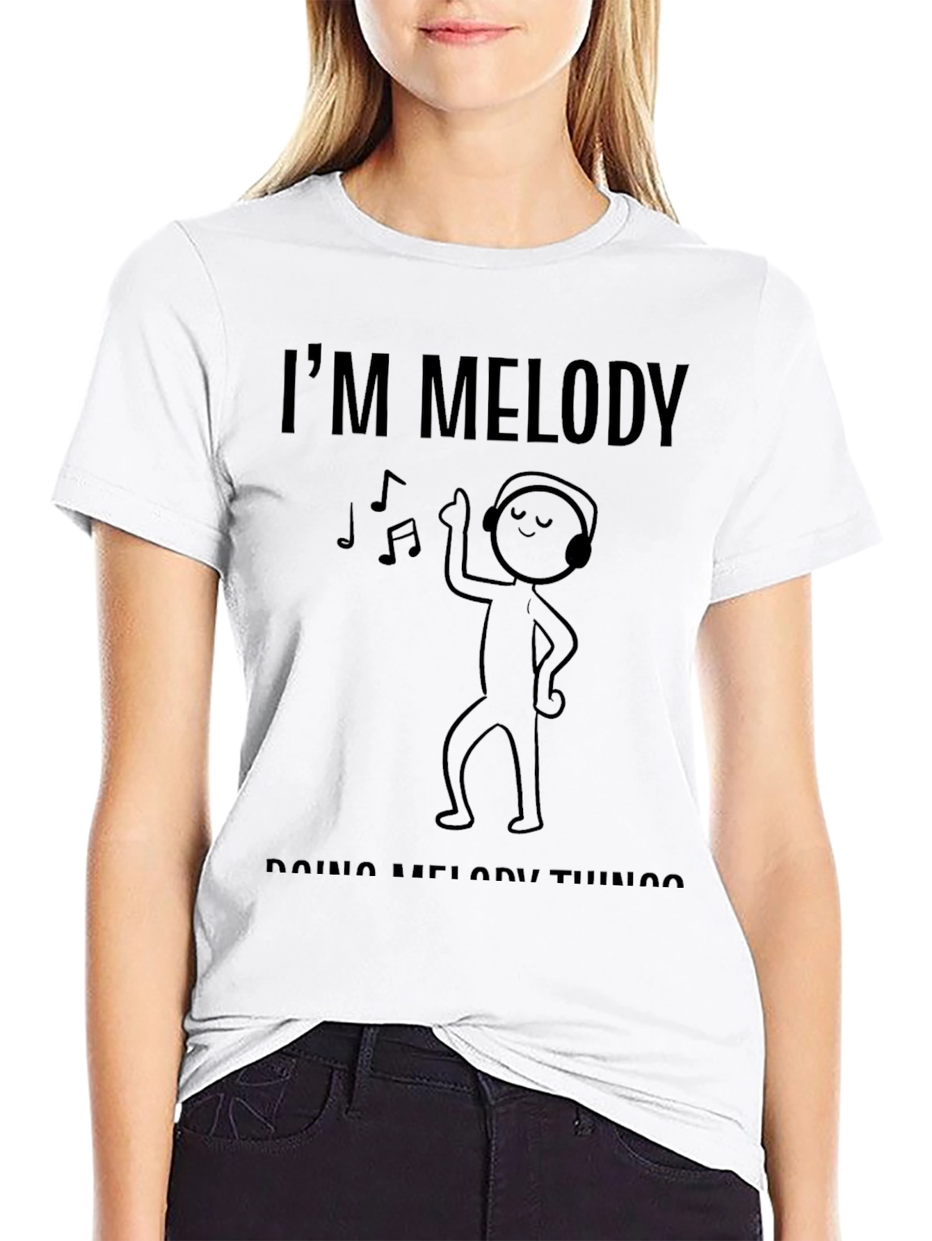Im Melody Doing Melody Things Black T-Shirt