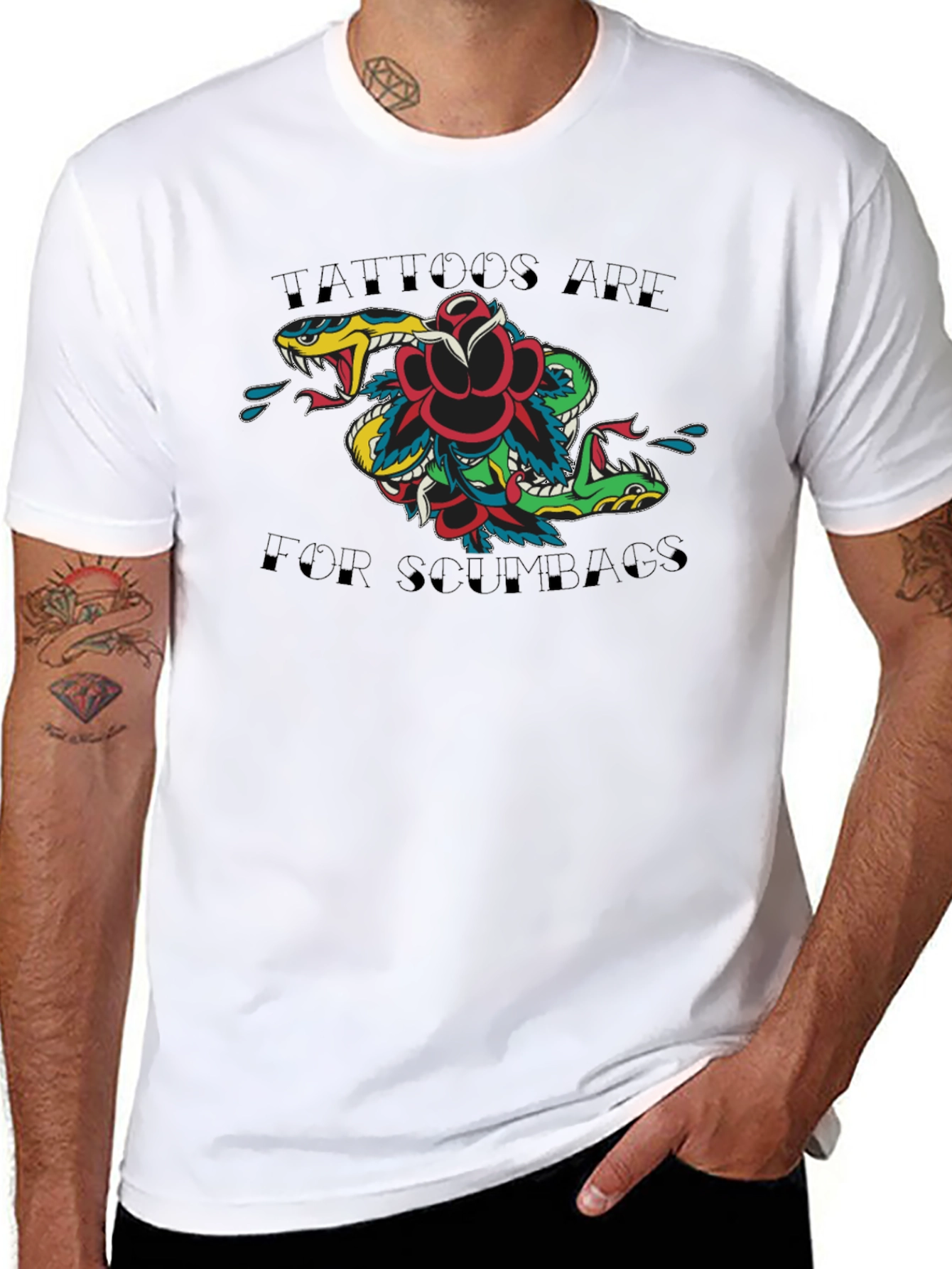 Tattoos Are For Scumbags Graphic Tee