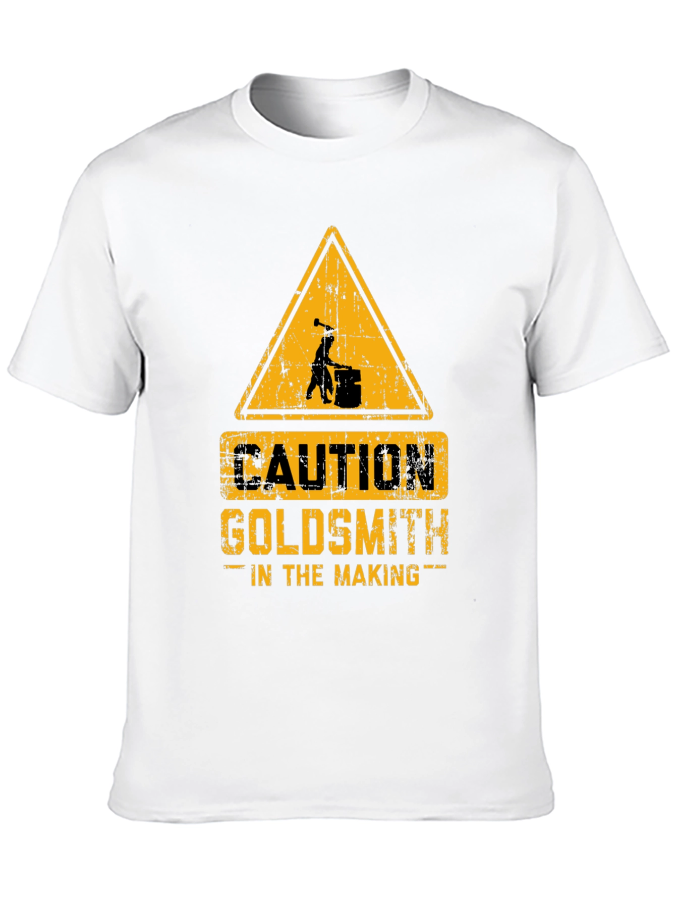 Caution Goldsmith in the Making Black T-Shirt