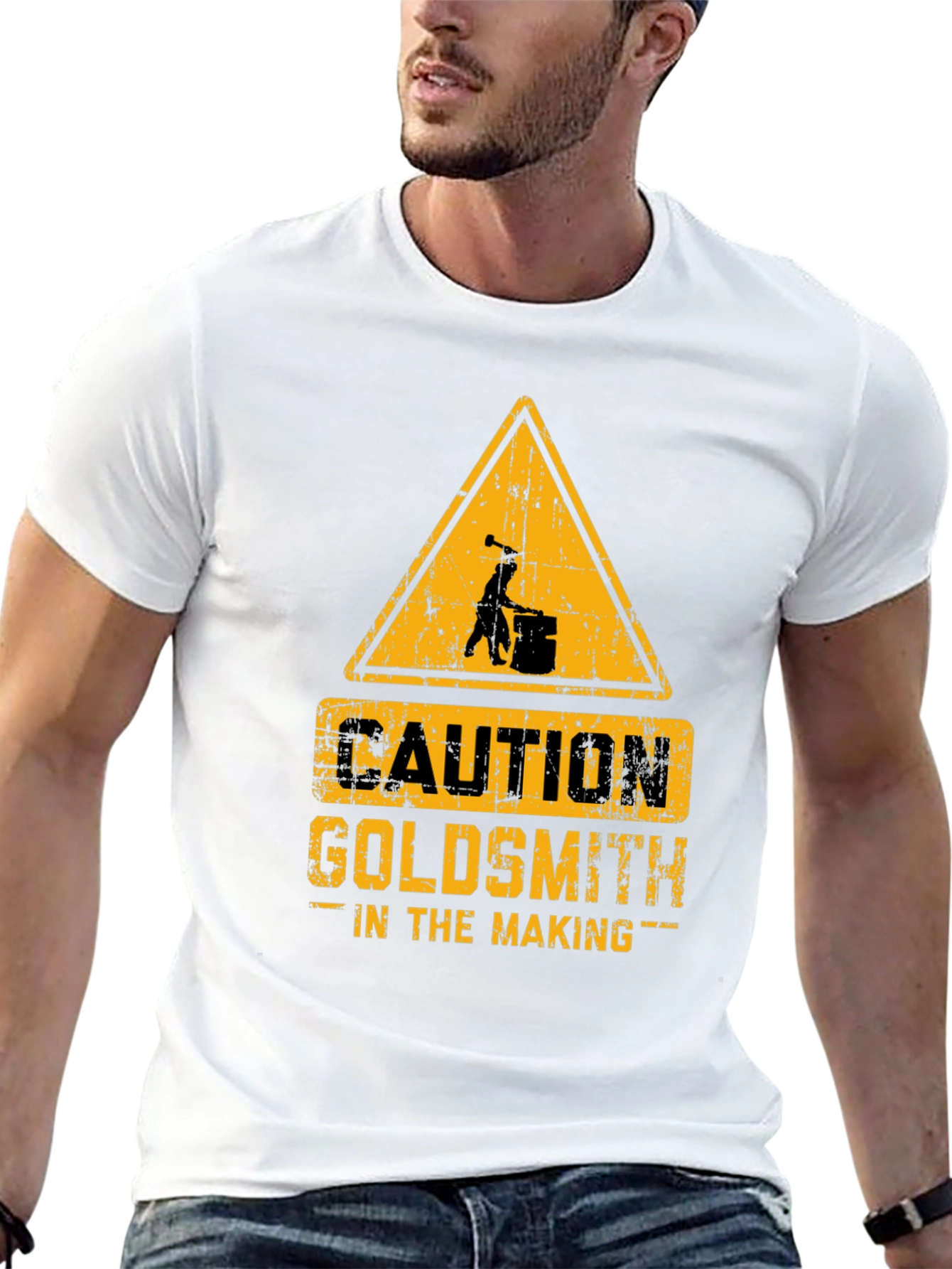Caution Goldsmith in the Making Black T-Shirt