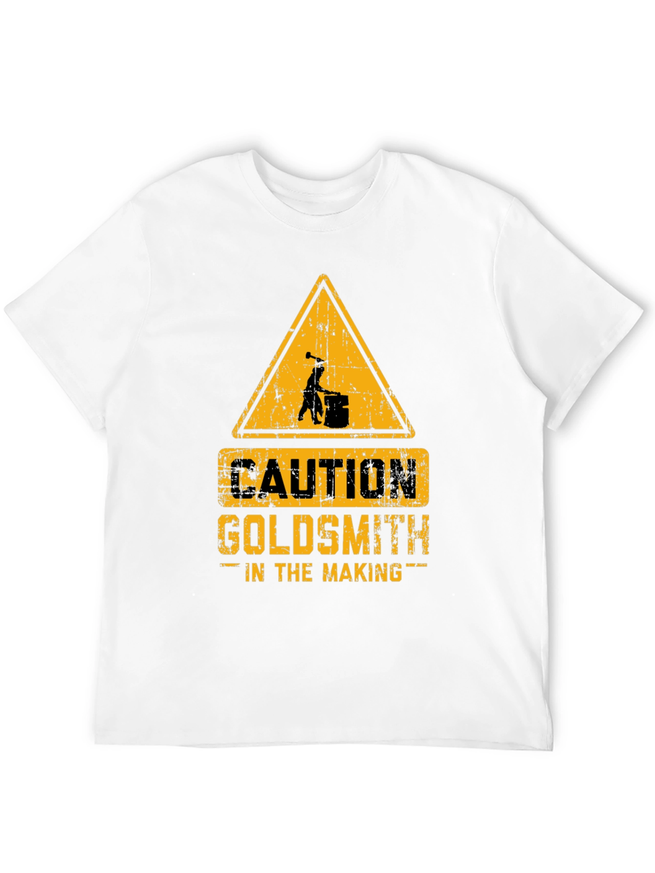 Caution Goldsmith in the Making Black T-Shirt