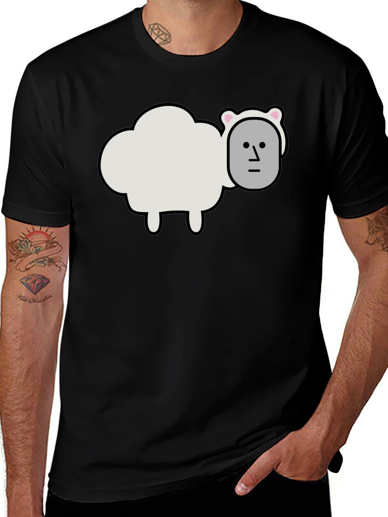 Funny Sheep Head T-Shirt